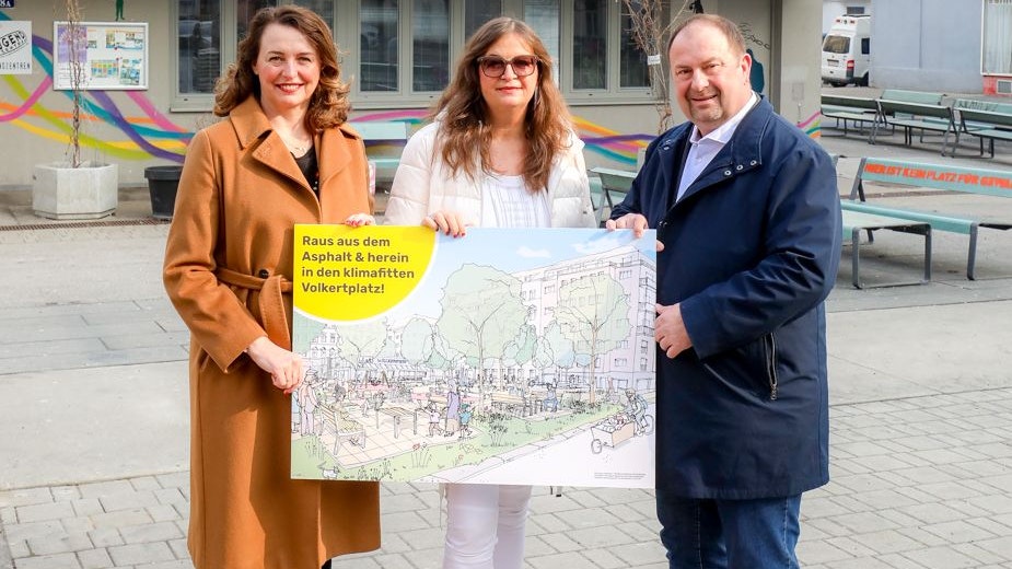 Strin. Sima: Baustart zur Neugestaltung des  Volkertplatz.