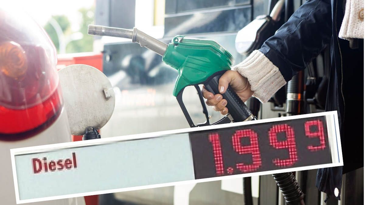 1,999 Euro pro Liter Diesel in Wien-Donaustadt am Donnerstag.