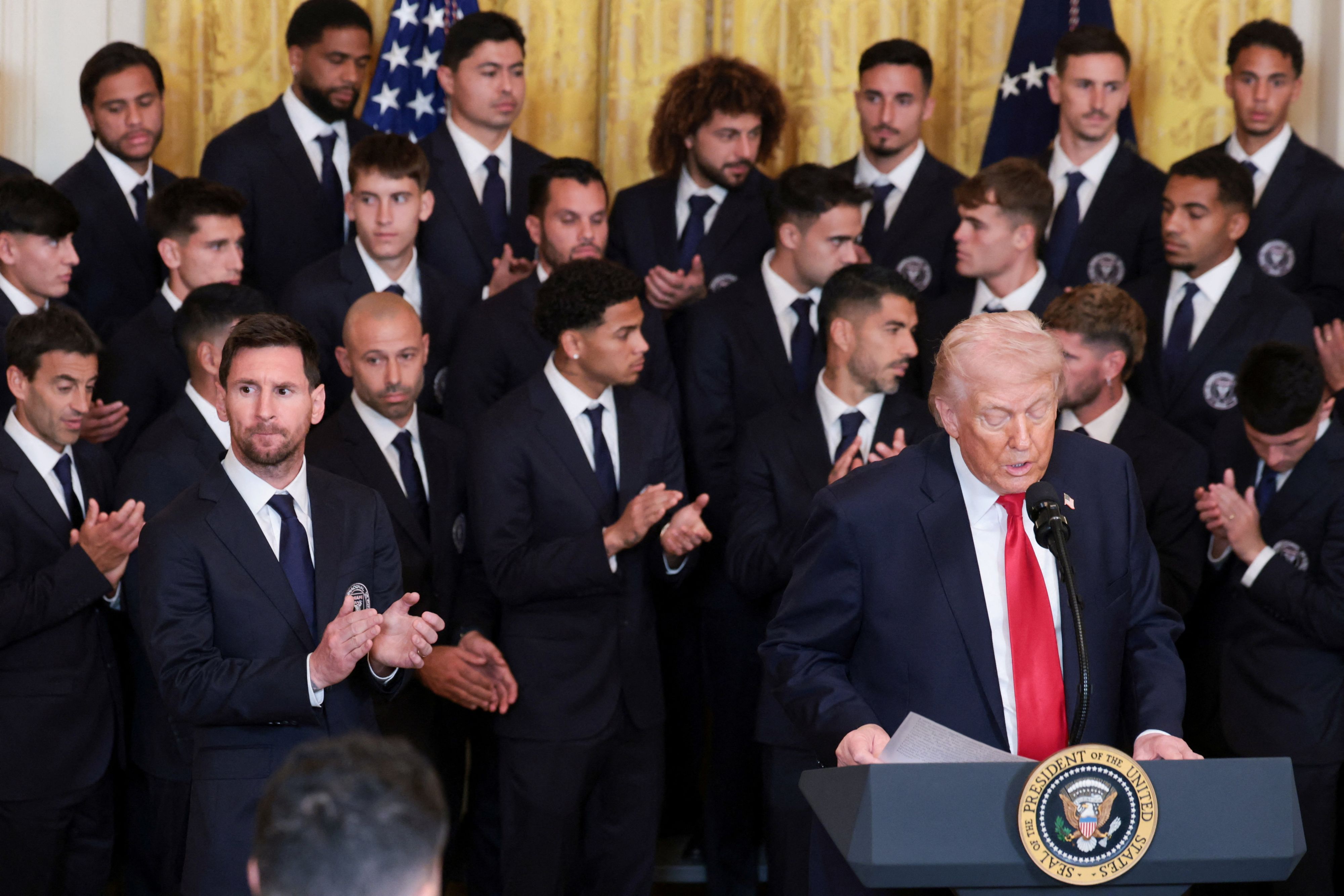 Heute.at - Messi applaudiert, während Trump Iran-Rede hält