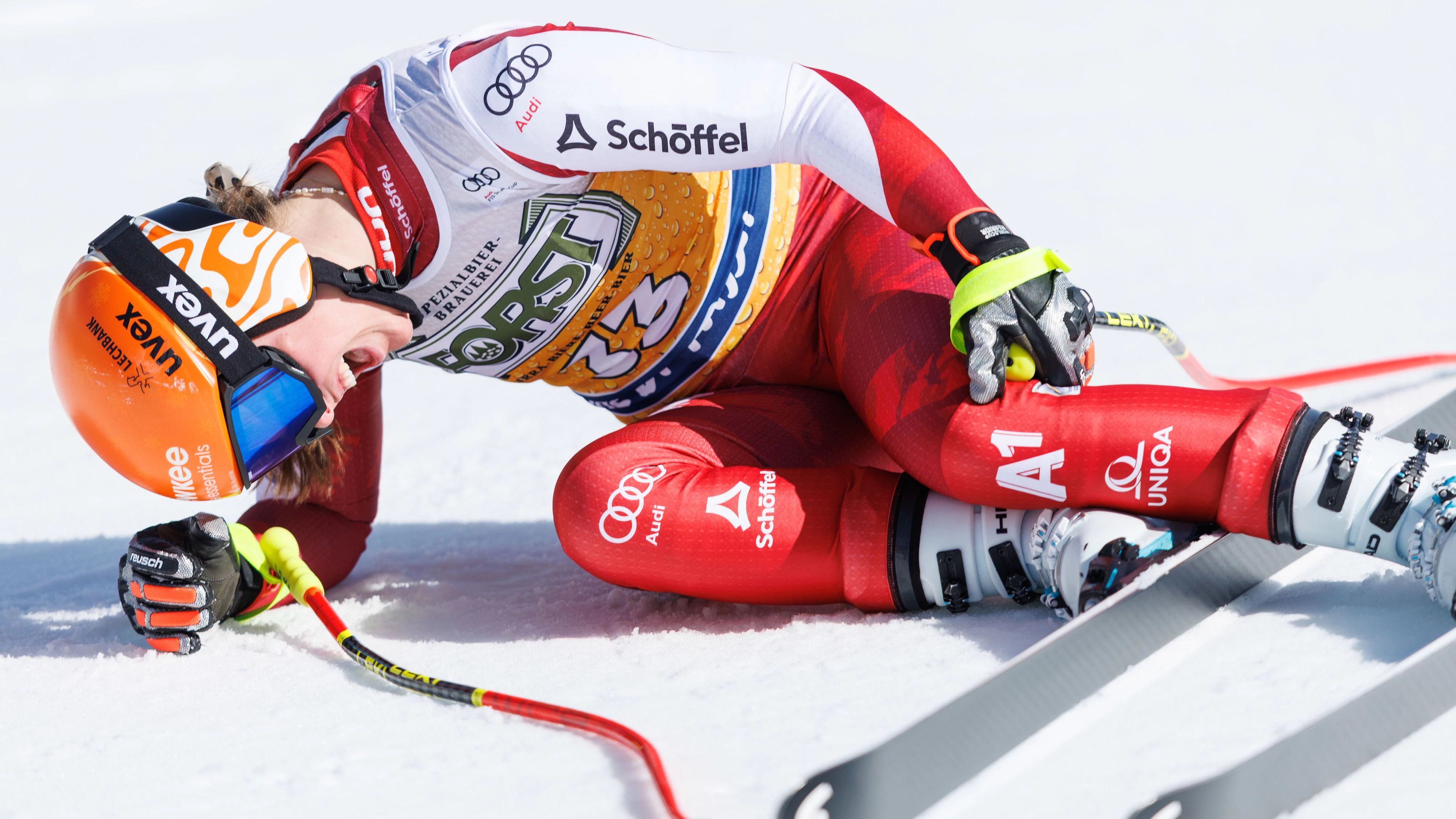 VAL DI FASSA,ITALY,07.MAR.26 - ALPINE SKIING - FIS World Cup, downhill, ladies. Image shows Leonie Zegg (AUT). Photo: GEPA pictures/ Harald Steiner