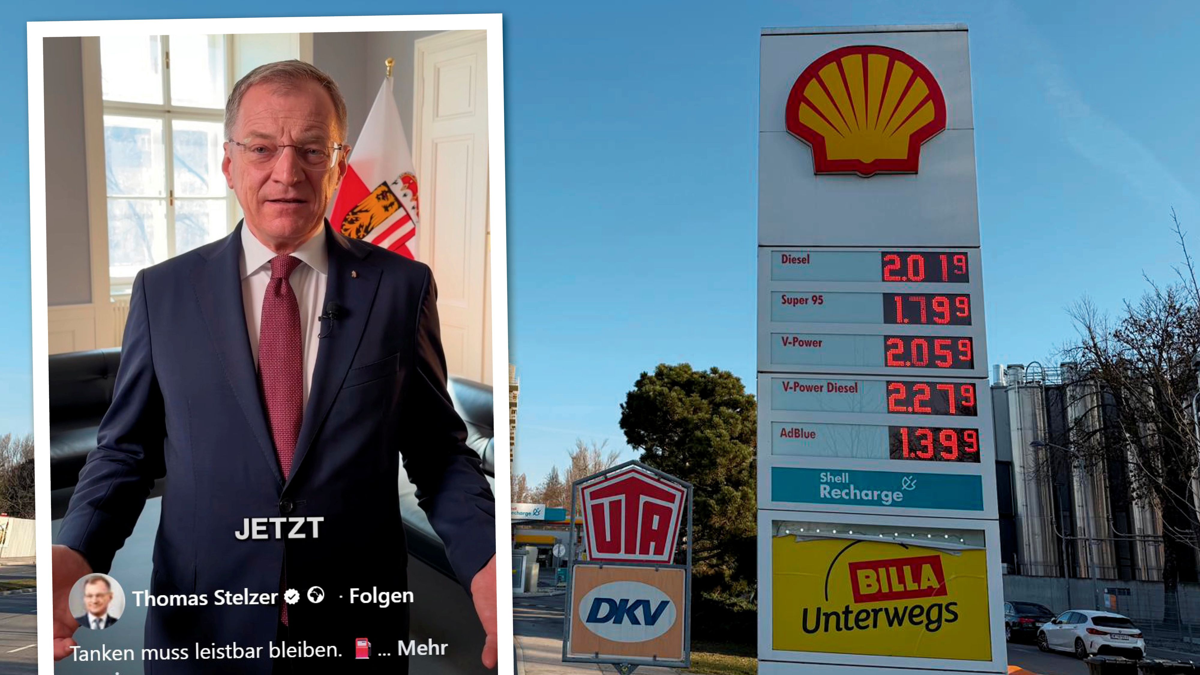 Stelzer will jetzt eine Überprüfung der Spritpreis-Steierungen.