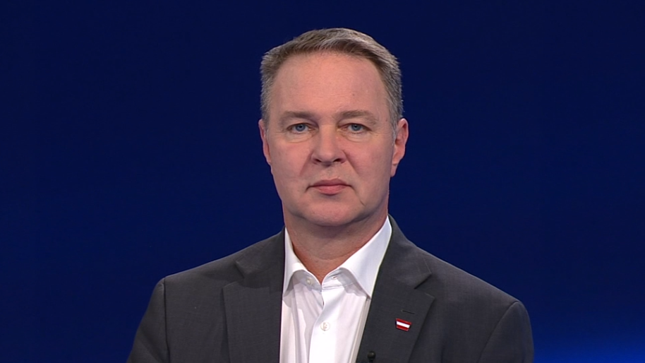 SPÖ-Chef Andreas Babler am späten Sonntagabend in der ORF-"ZIB2".