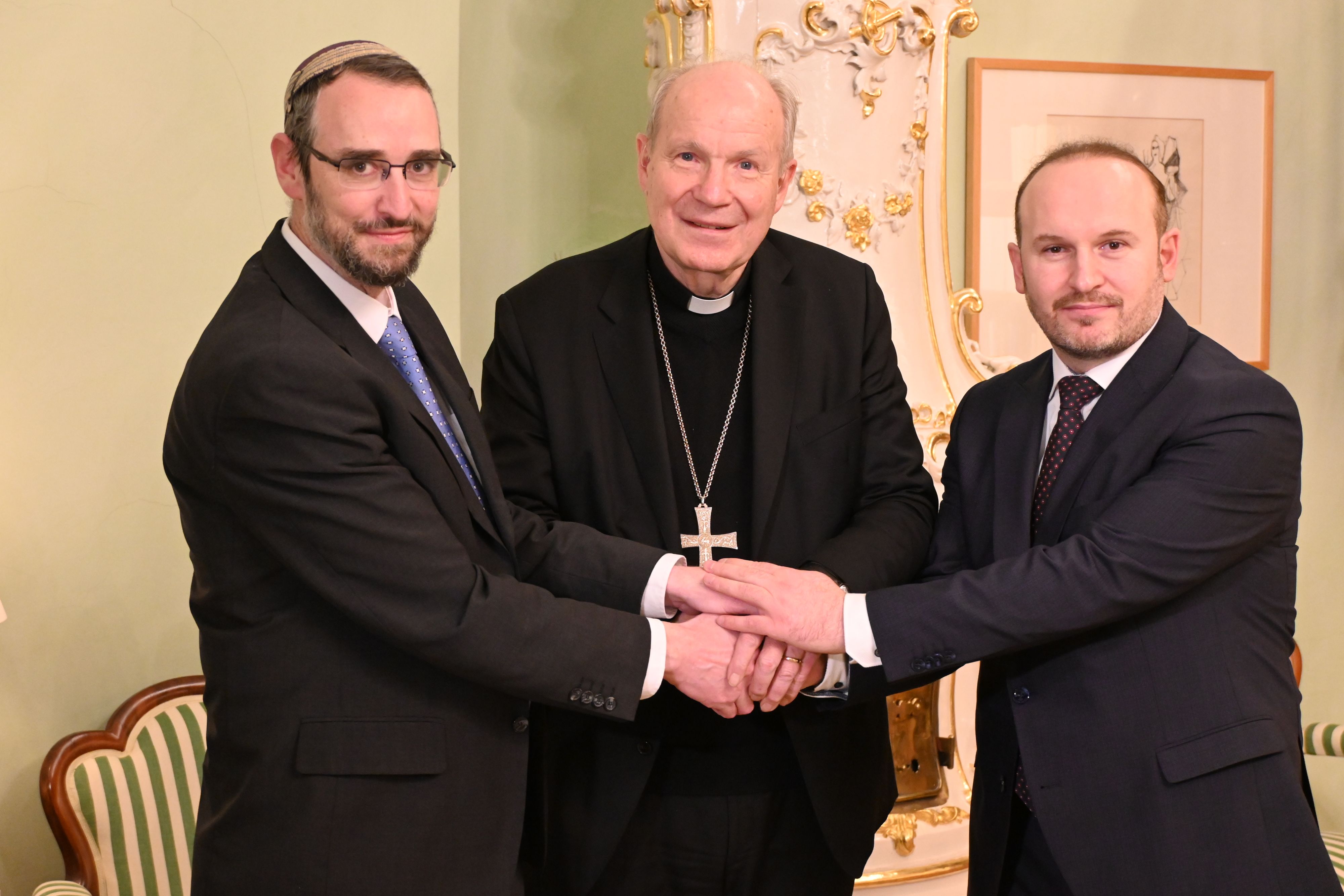 Oberrabbiner Jaron Engelmayer, Kardinal Christoph Schönborn, IGGÖ-Präsident Ümit Vural