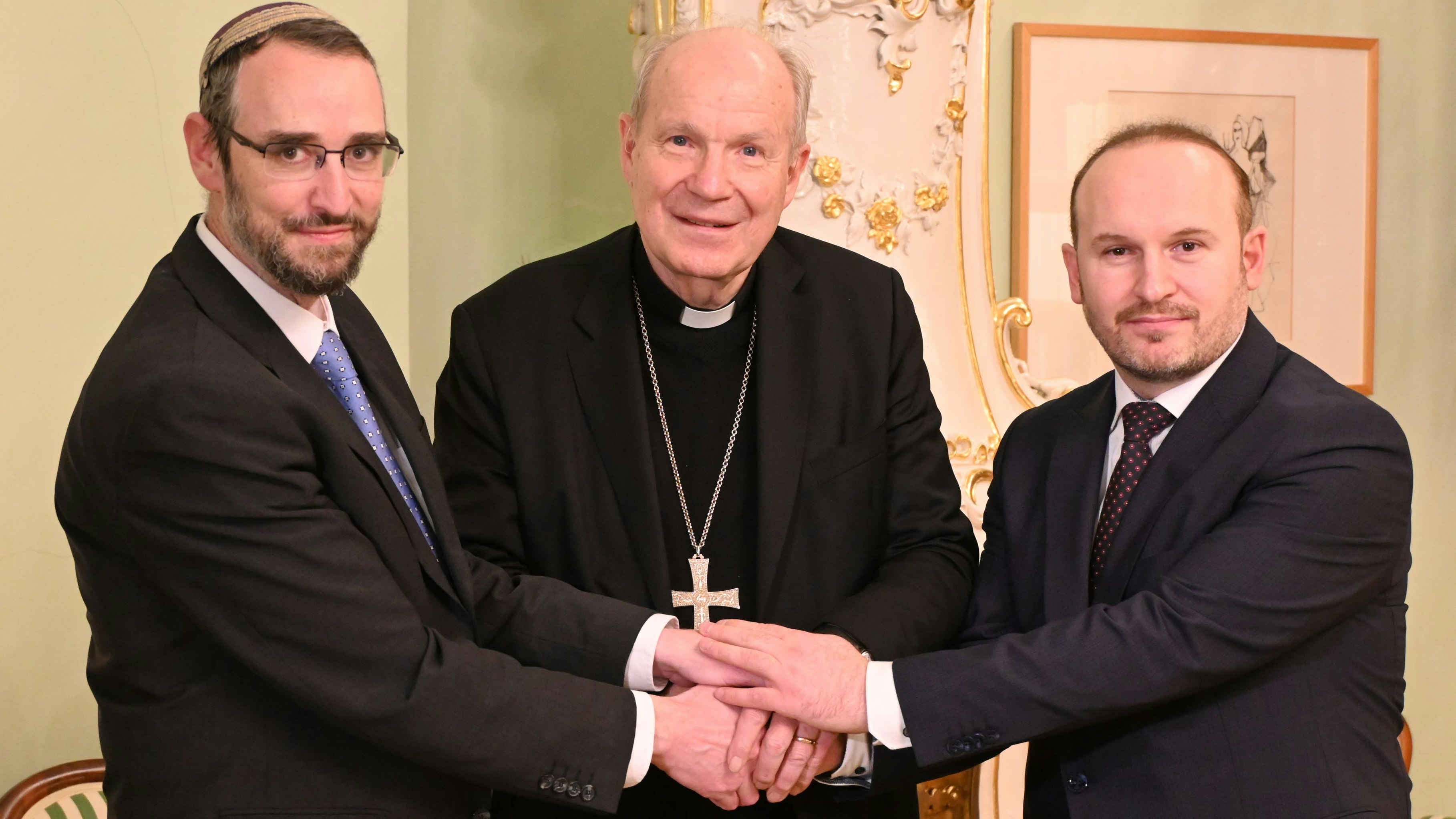 Oberrabbiner Jaron Engelmayer, Kardinal Christoph Schönborn, IGGÖ-Präsident Ümit Vural