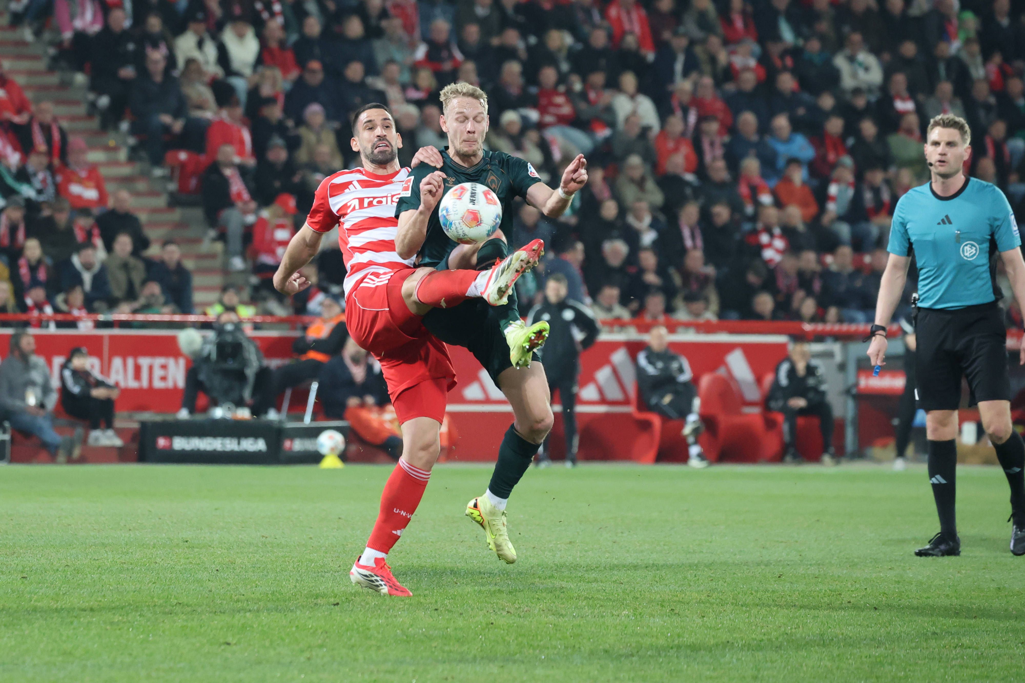 Marco Grüll (r.) traf gegen Union Berlin.