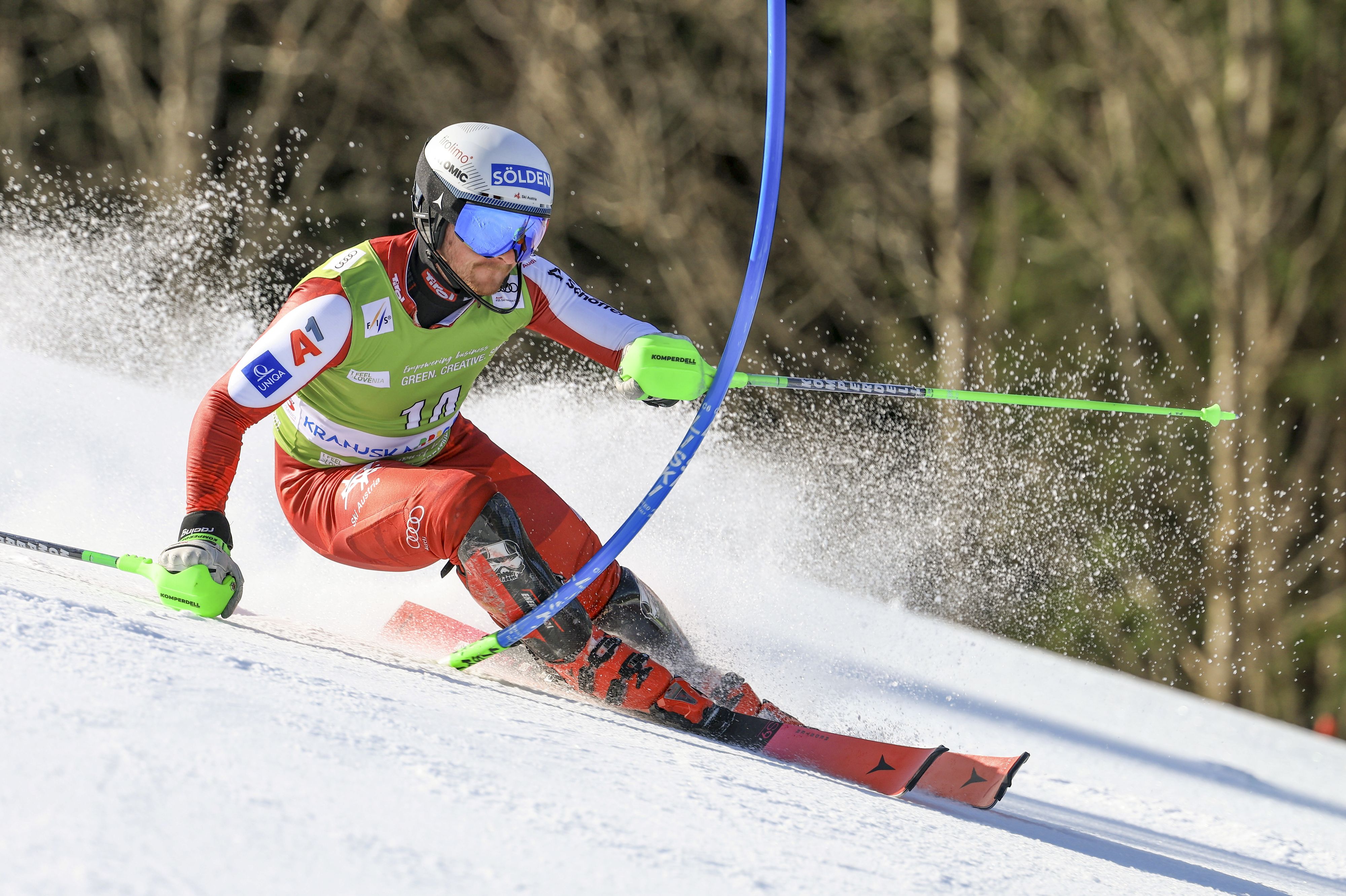 Fabio Gstrein hat für den zweiten Durchgang eine gute Ausgangslage. 