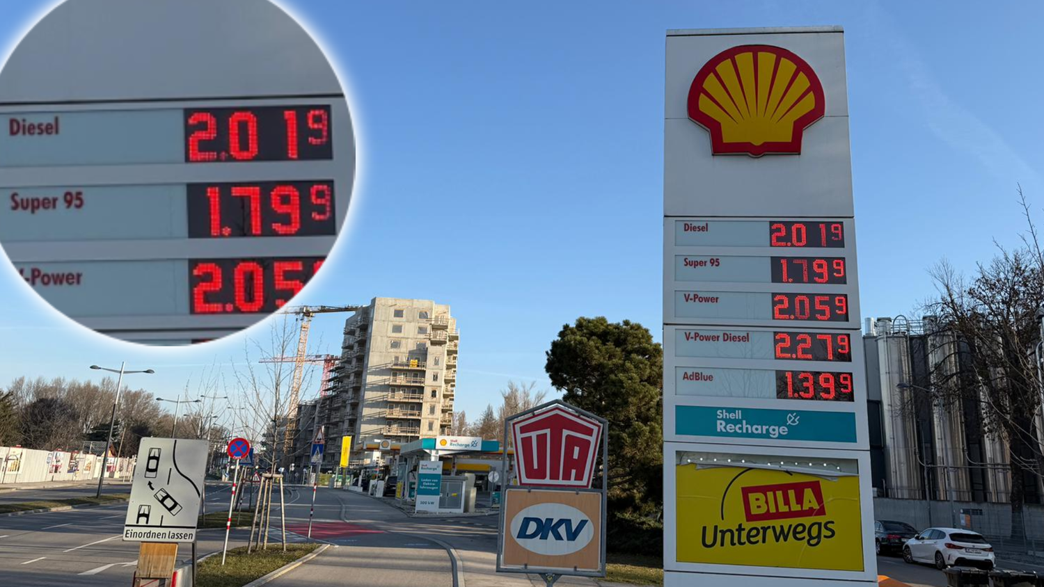 Heute.at - Es ist passiert: Normaler Diesel knackt 2-Euro-Marke