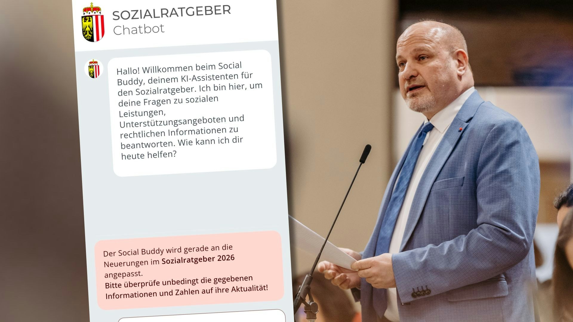 SP-Wohnbausprecher Peter Binder kritisiert, dass der Chatbot des Landes noch mit alten Zahlen rechnet.
