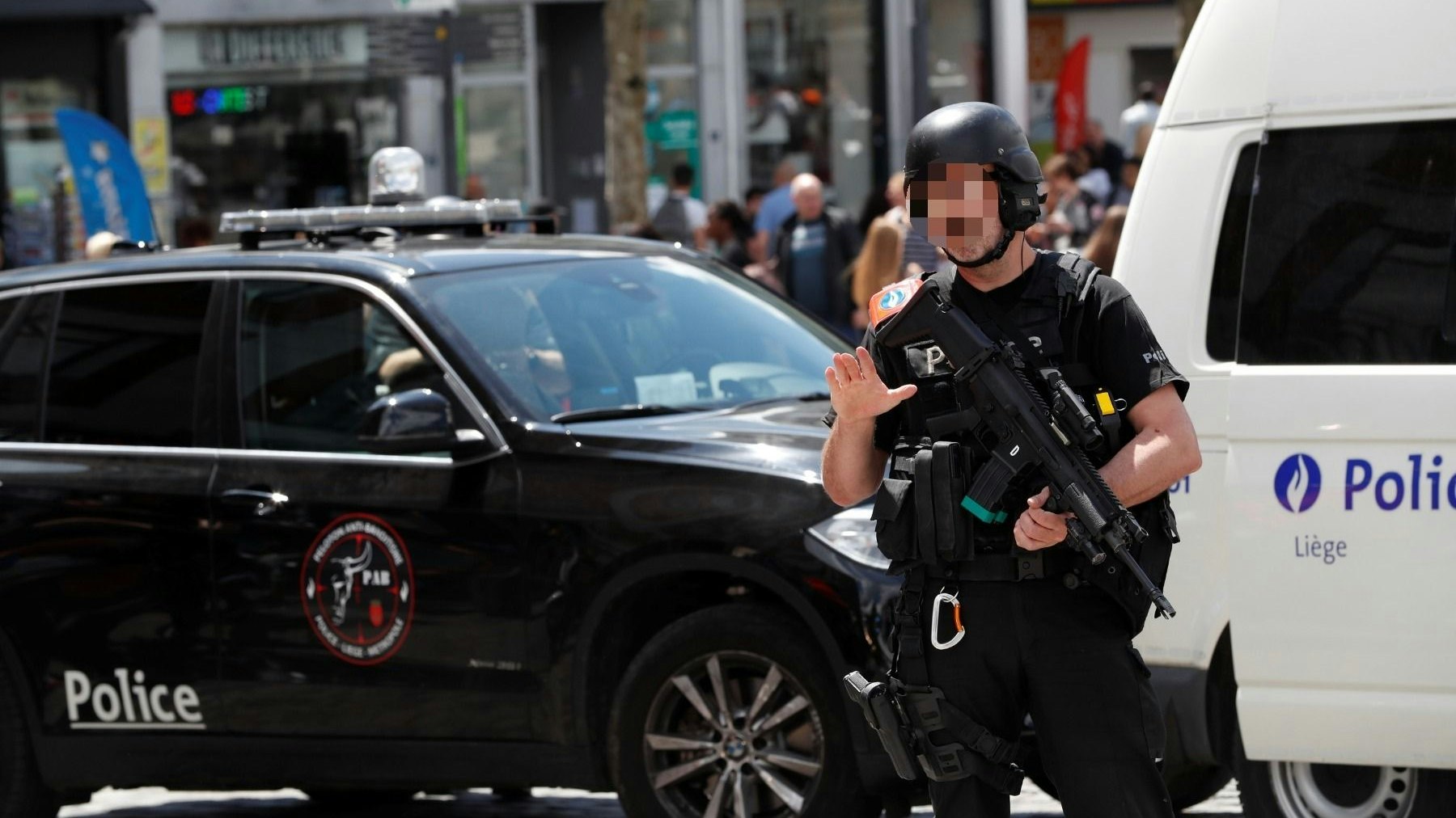 Archivbild eines Polizeieinsatzes in Lüttich. 