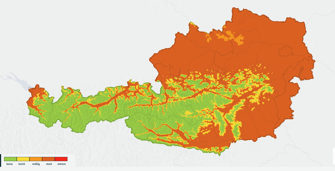 Es wird wärmer, und viele Pflanzen fangen an zu blühen. Die Pollenflug-Karte der Geosphere Austria färbt sich deshalb in vielen Teilen Österreichs knallrot.