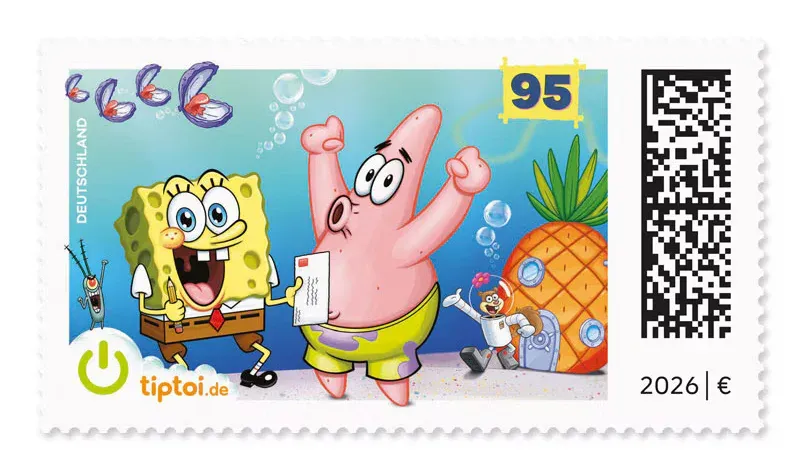 Die neue Spongebob Briefmarke