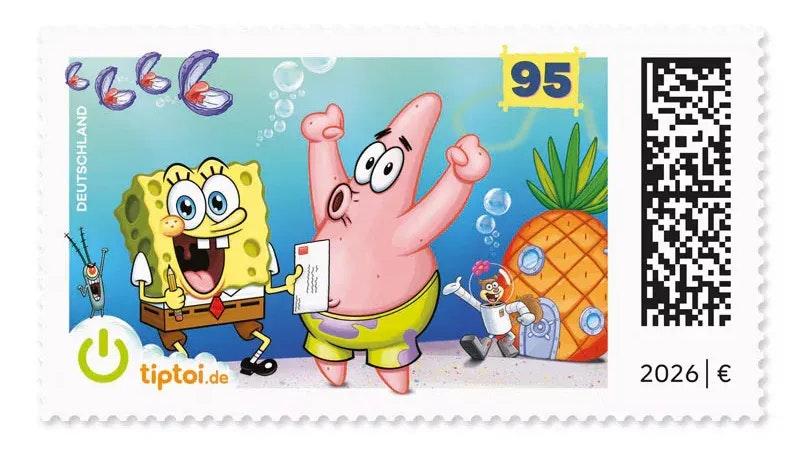 Die neue Spongebob Briefmarke