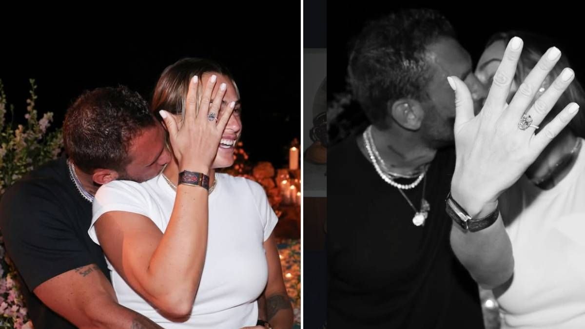 Aryna Sabalenka versuchte bei allen Bildern ihr Gesicht zu verdecken. 