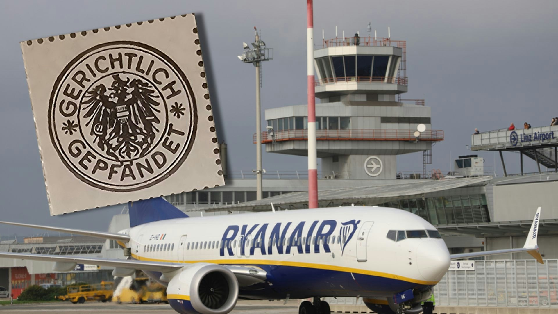 Heute.at - Anwälte pfänden ganzes Ryanair-Flugzeug am Airport Linz