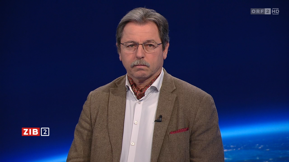 Iran-Experte Walter Posch in der "ZIB2" bei ORF-Moderator Armin Wolf.