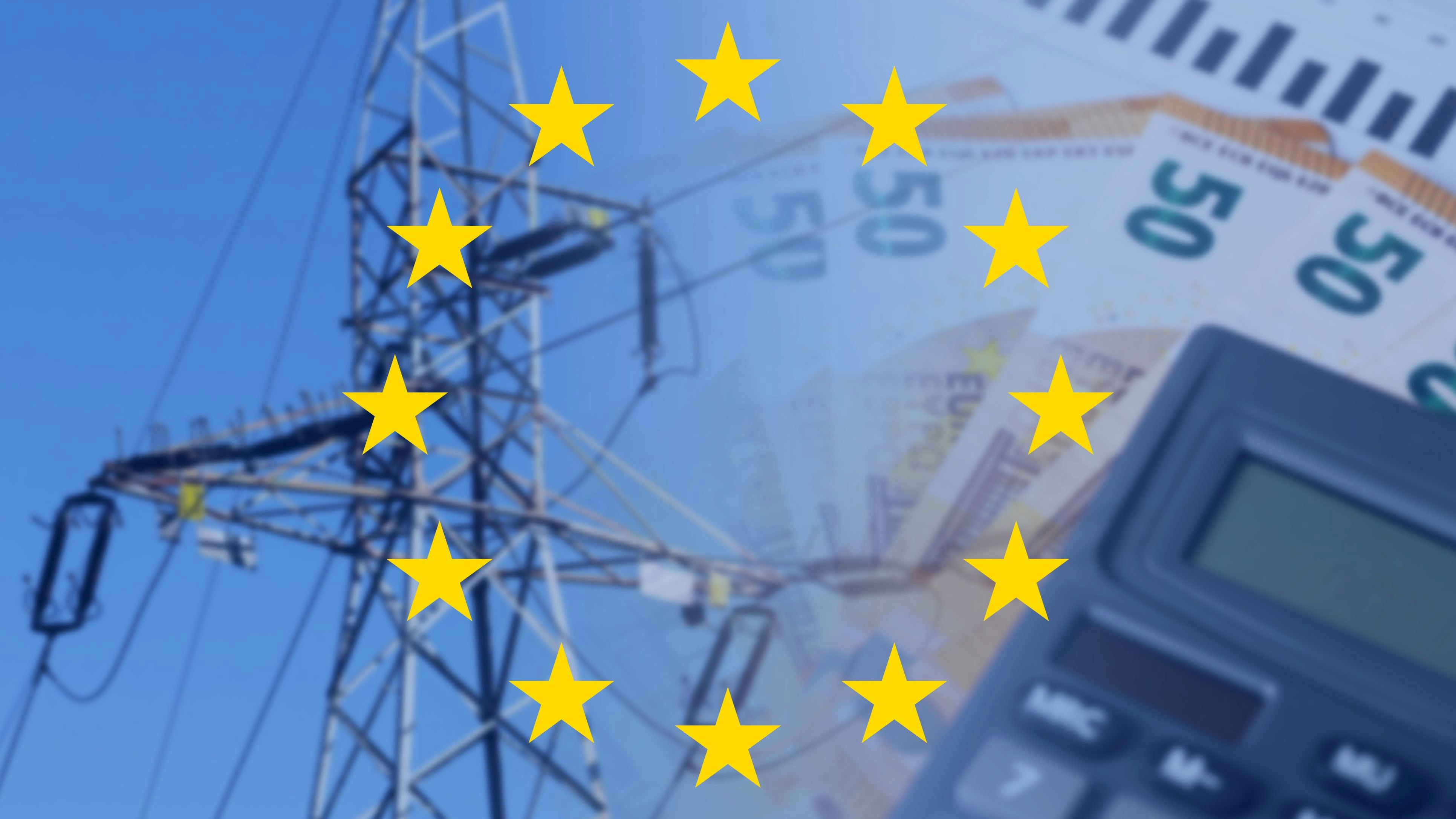 Rising electricity costs in Europe. Energy crisis and household utility expenses background.
