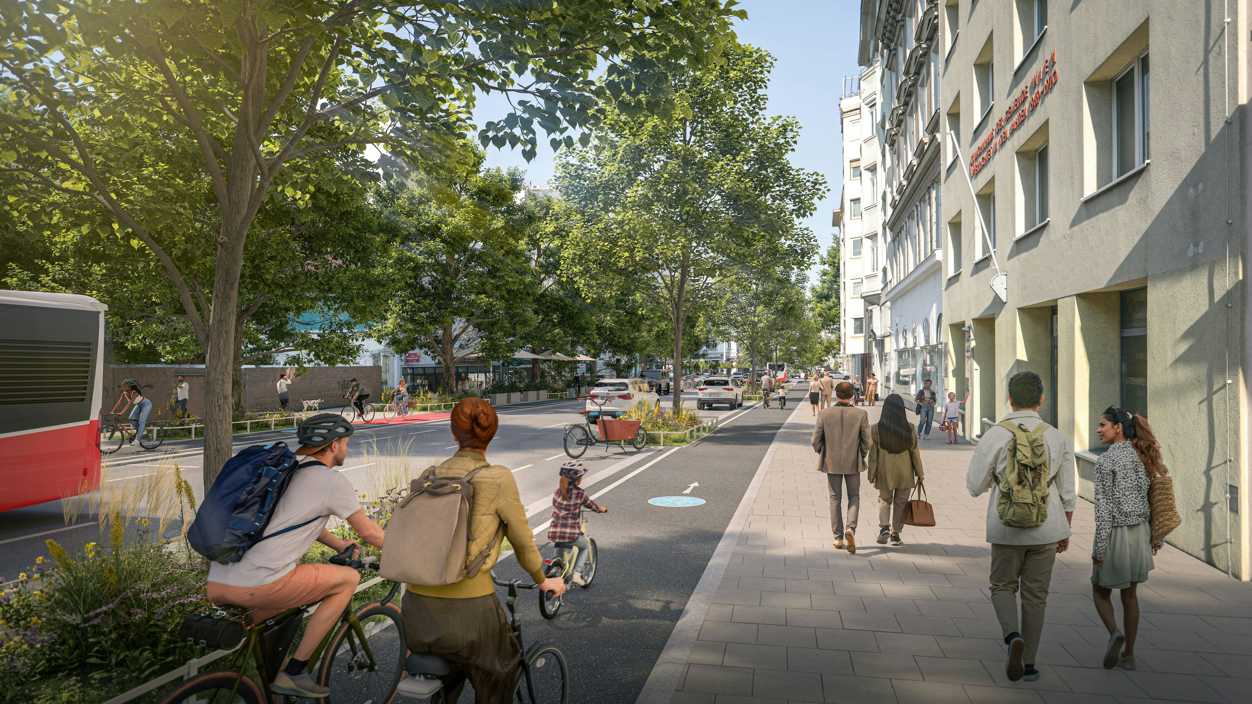 Die Landstraßer Hauptstraße wird klimafit umgebaut. Der erste Abschnitt soll im Sommer 2027 fertig sein. 