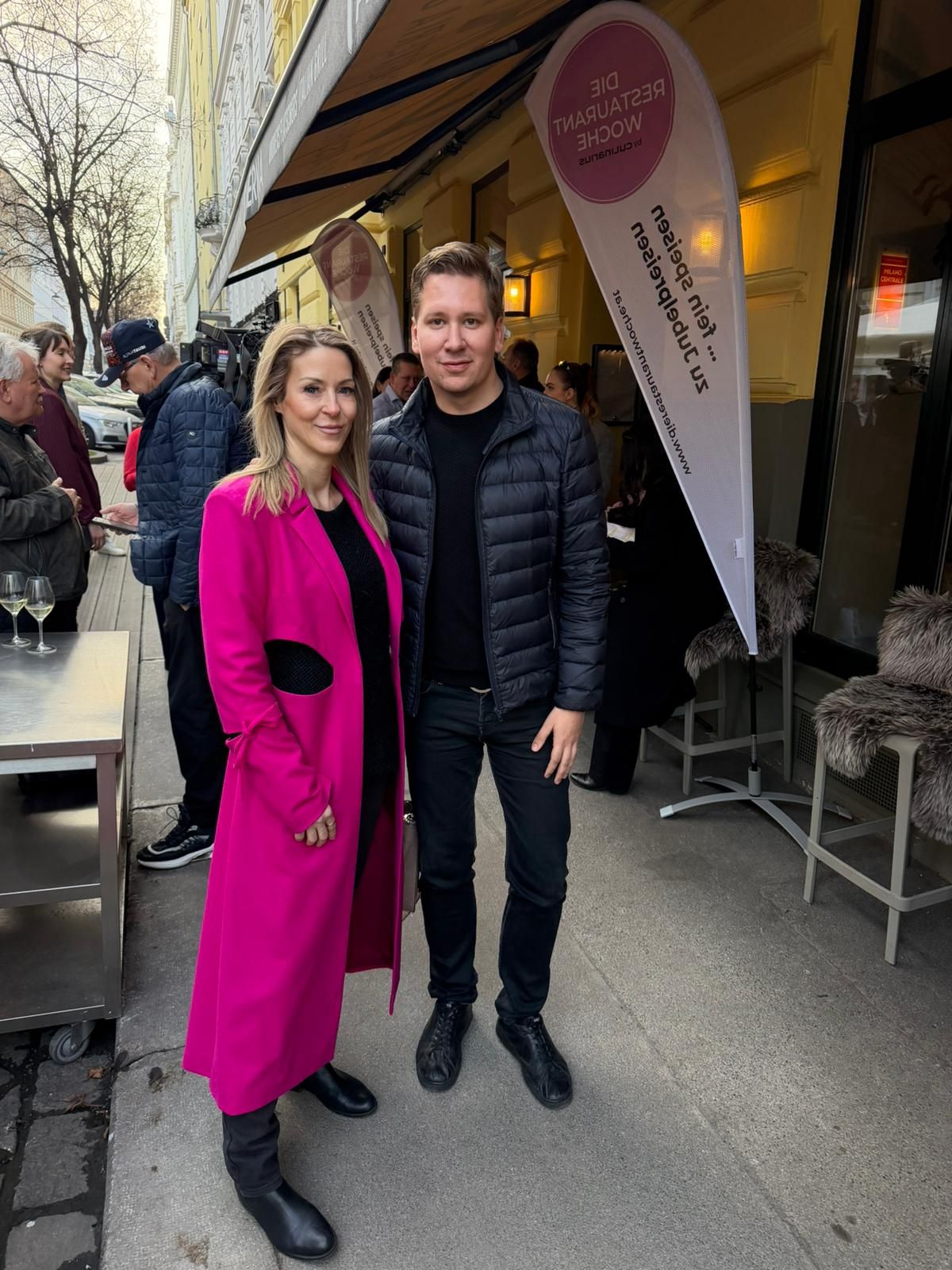 Simone Lugner mit Clemens Trischler.