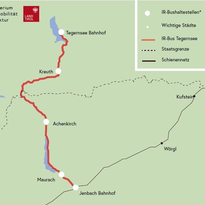 Die neue Interregio-Buslinie Jenbach-Tegernsee.