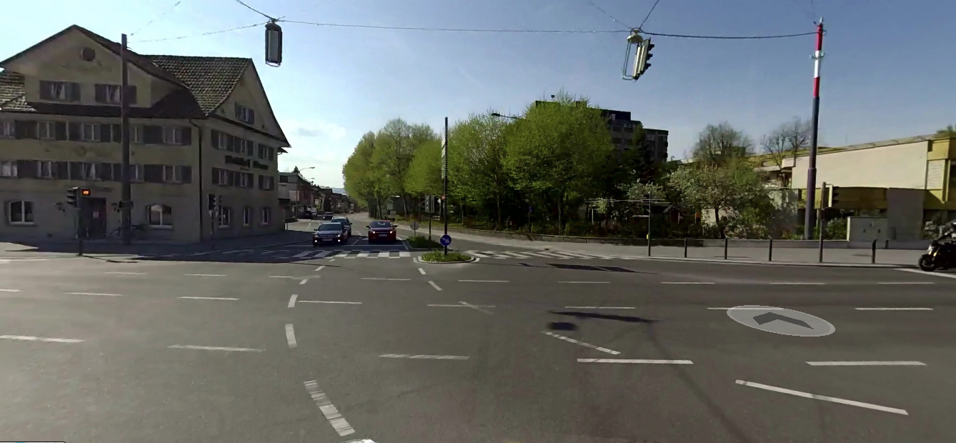 An dieser Kreuzung ereignete sich der Unfall.