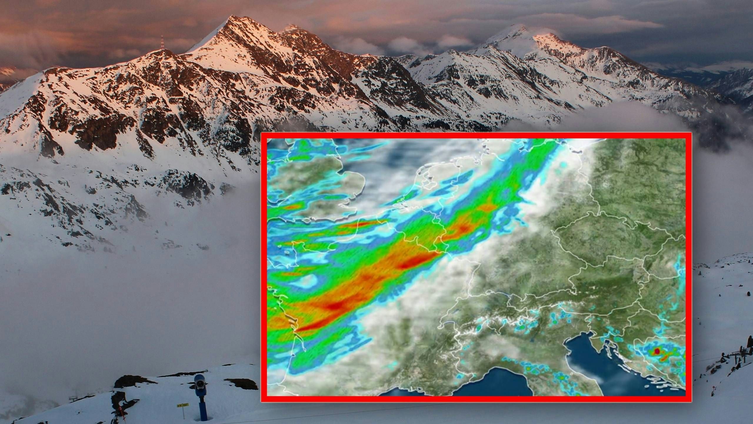 Zum Samstag hin fällt die Schneefallgrenze rapide. 