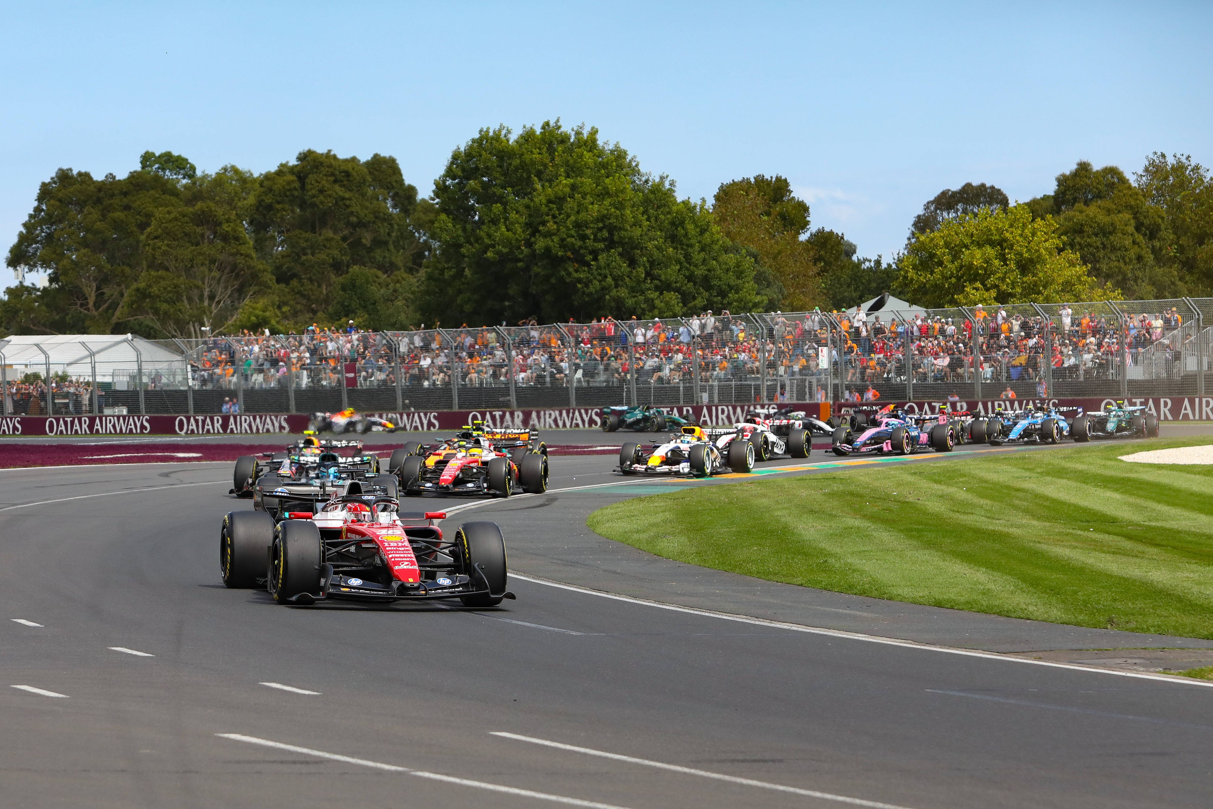 Der Start im Grand Prix von Australien. 