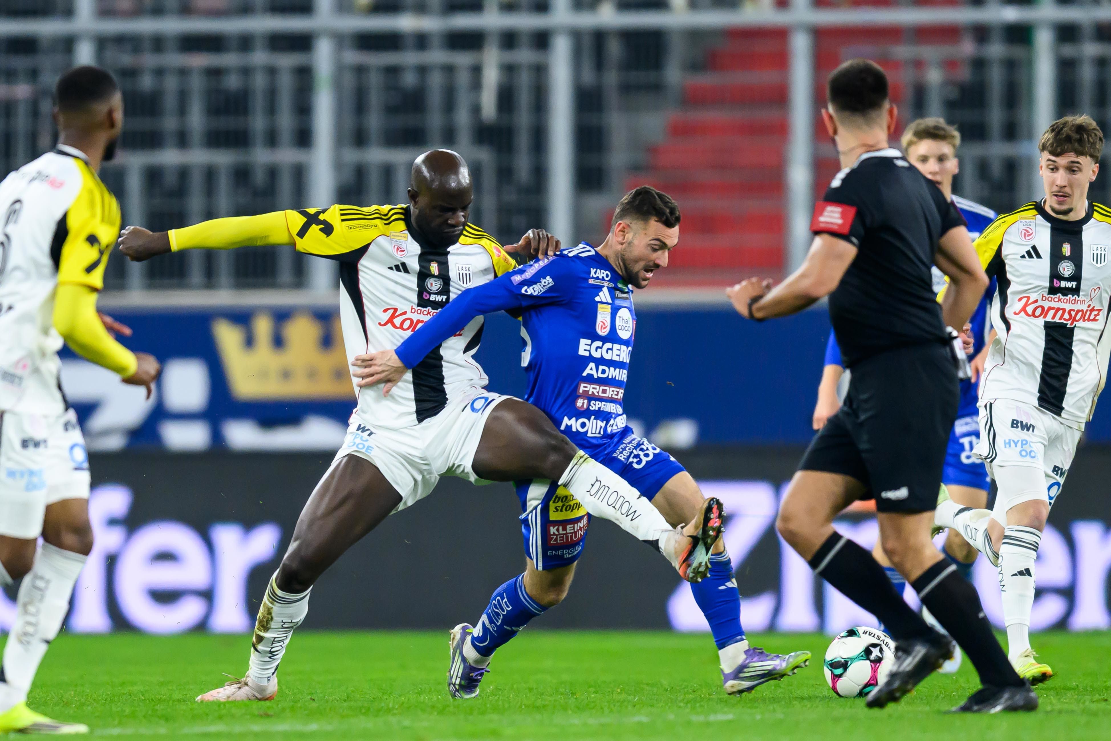 Der LASK im Meistergruppen-Duell gegen Hartberg. 