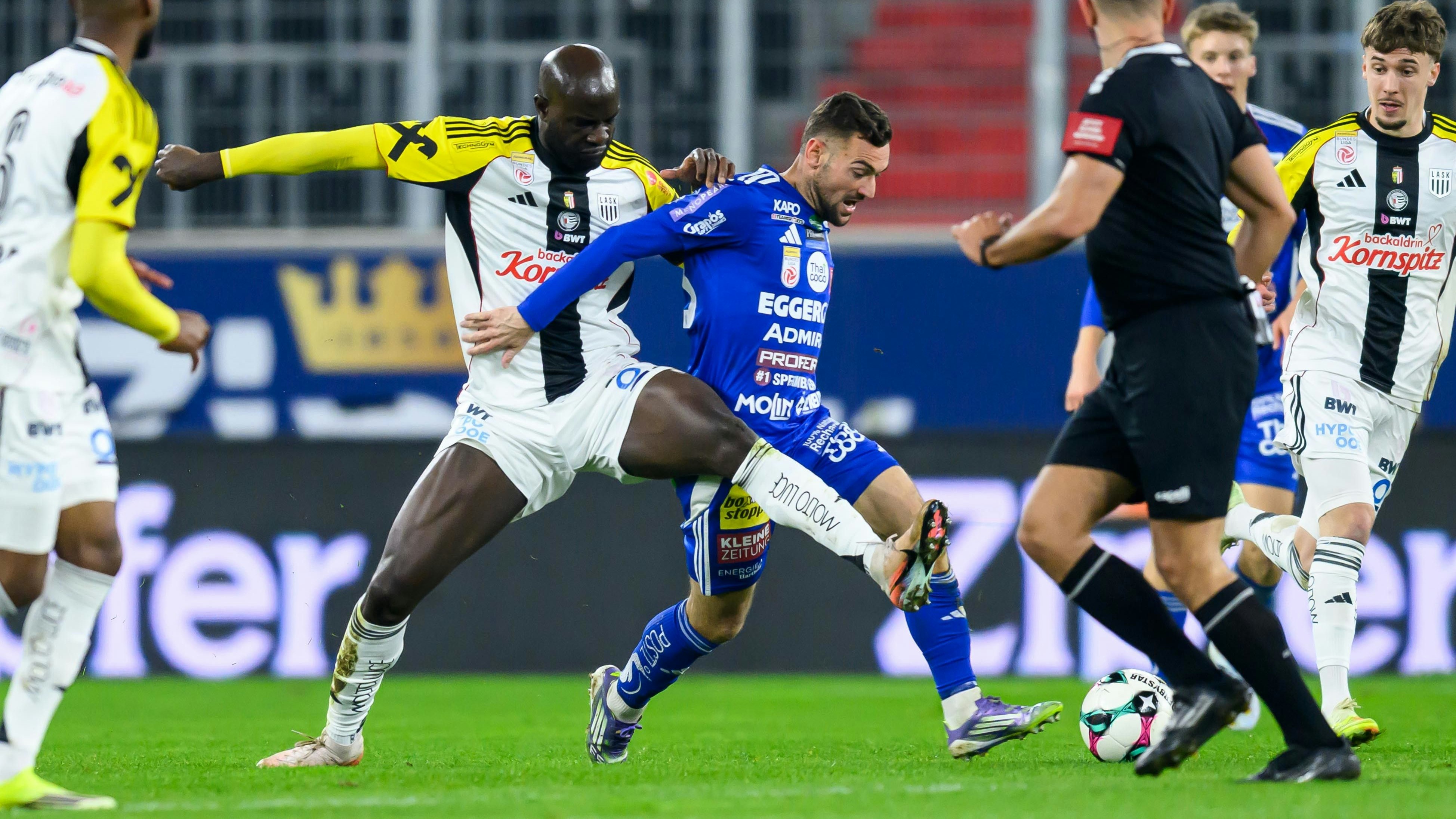 Der LASK im Meistergruppen-Duell gegen Hartberg. 