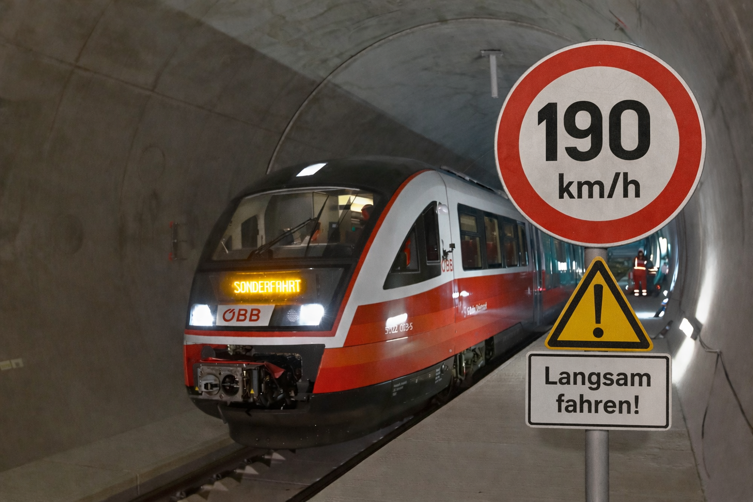 Im Granitztaltunnel dürfen Züge nur mit 190 statt 250 km/h einfahren – wegen der Gefahr eines sogenannten Tunnelknalls.