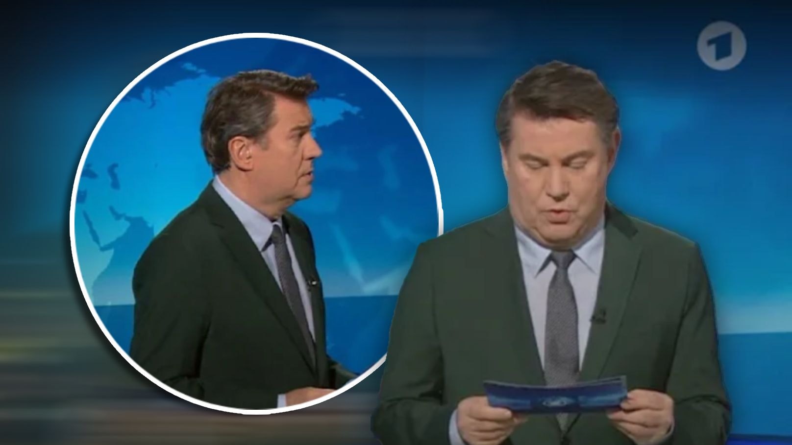 "Tagesschau"-Sprecher Jens Riewa hatte Probleme in der Live-Sendung.