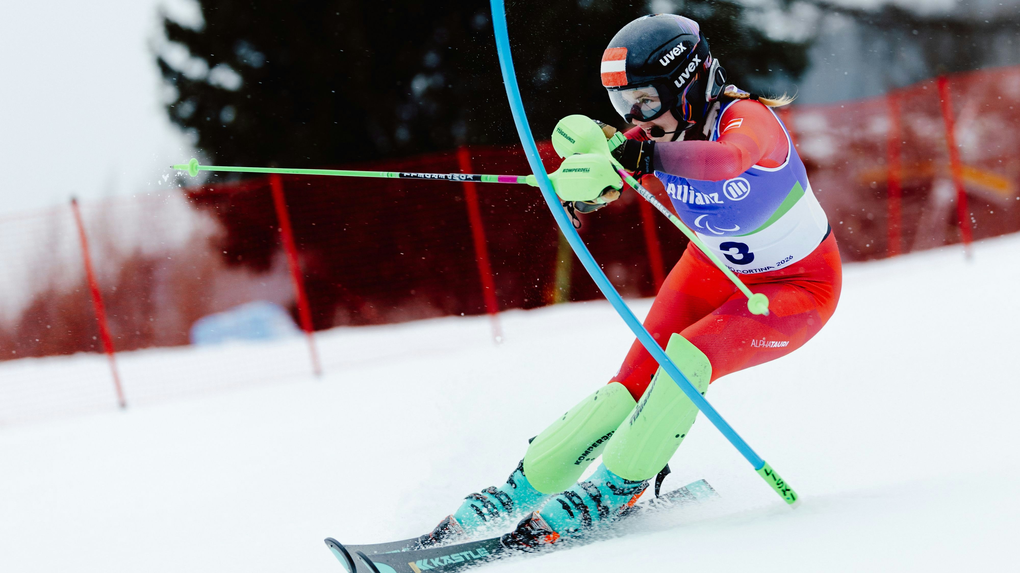 CORTINA D AMPEZZO,ITALY,14.MAR.26 - PARALYMPICS, ALPINE SKIING - Paralympic Winter Games Milano Cortina 2026, slalom, women. Image shows Veronika Aigner (AUT). Photo: GEPA pictures/ Matic Klansek