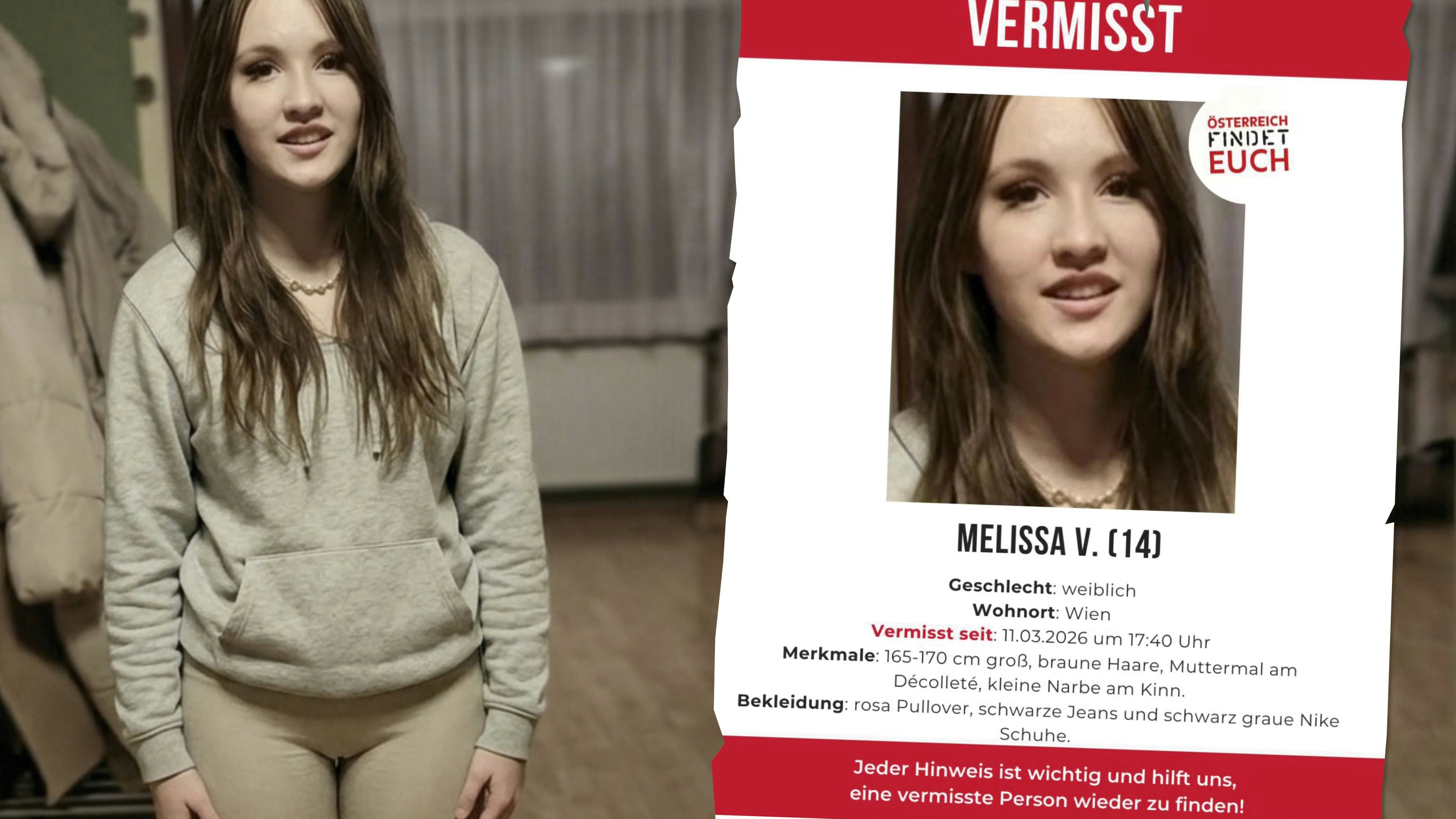 Die 14-jährige Melissa V. aus Wien wird vermisst.