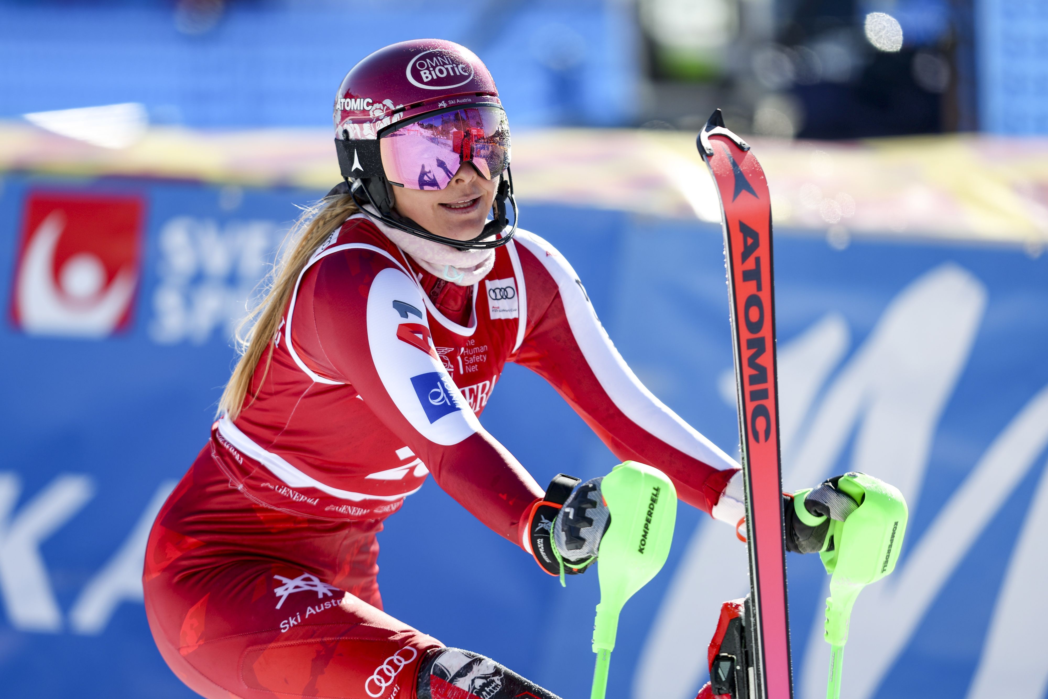 Katharina Gallhuber zeigte im zweiten Lauf eine solide Fahrt. 