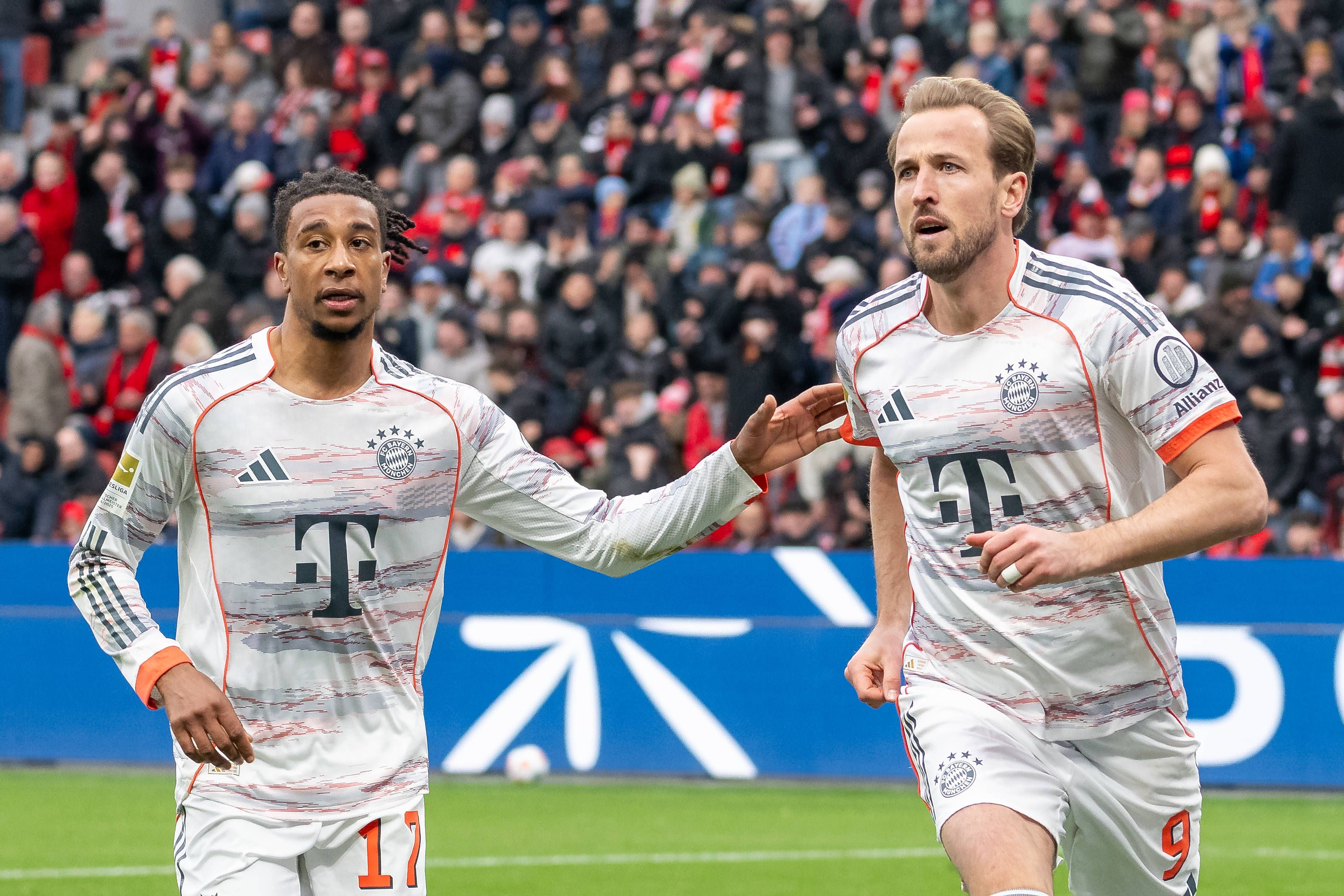 Bayerns Offensiv-Stars Olise (l.) und Kane