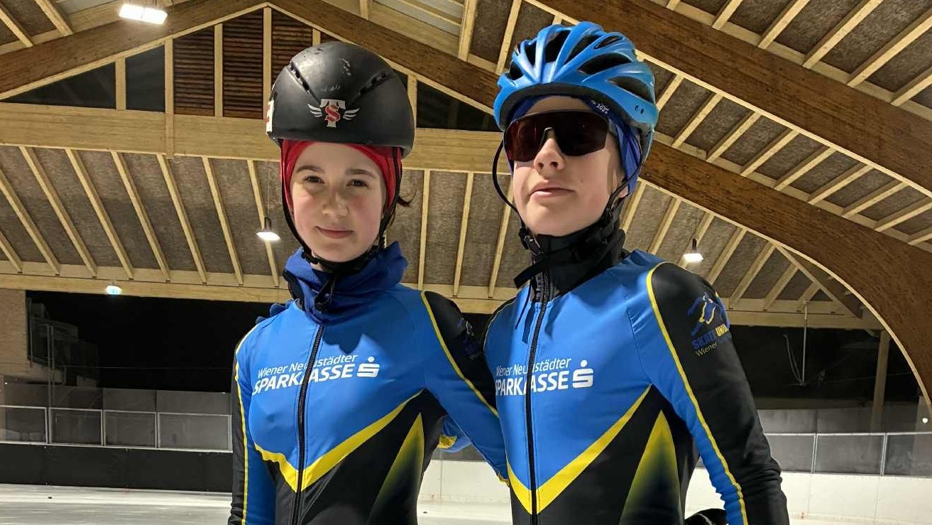 Die zwei Rekordaufsteller (v.l.n.r.): Noemi Griedl und Fabio Pammer.