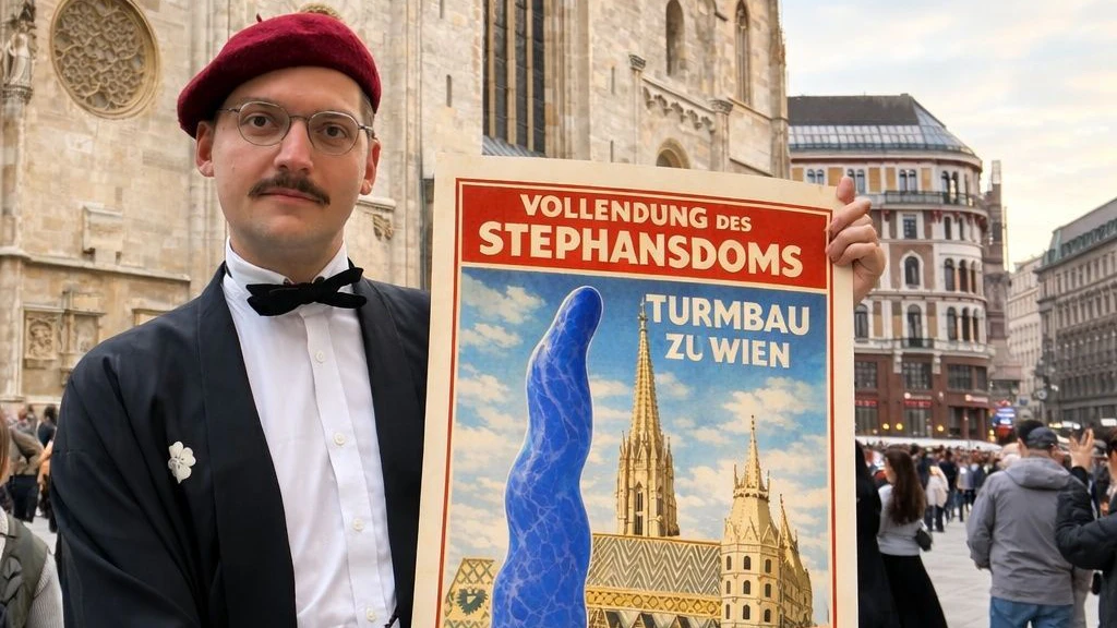 Künstler Zino Weinstein will Nordturm des Stephansdoms vollenden. 