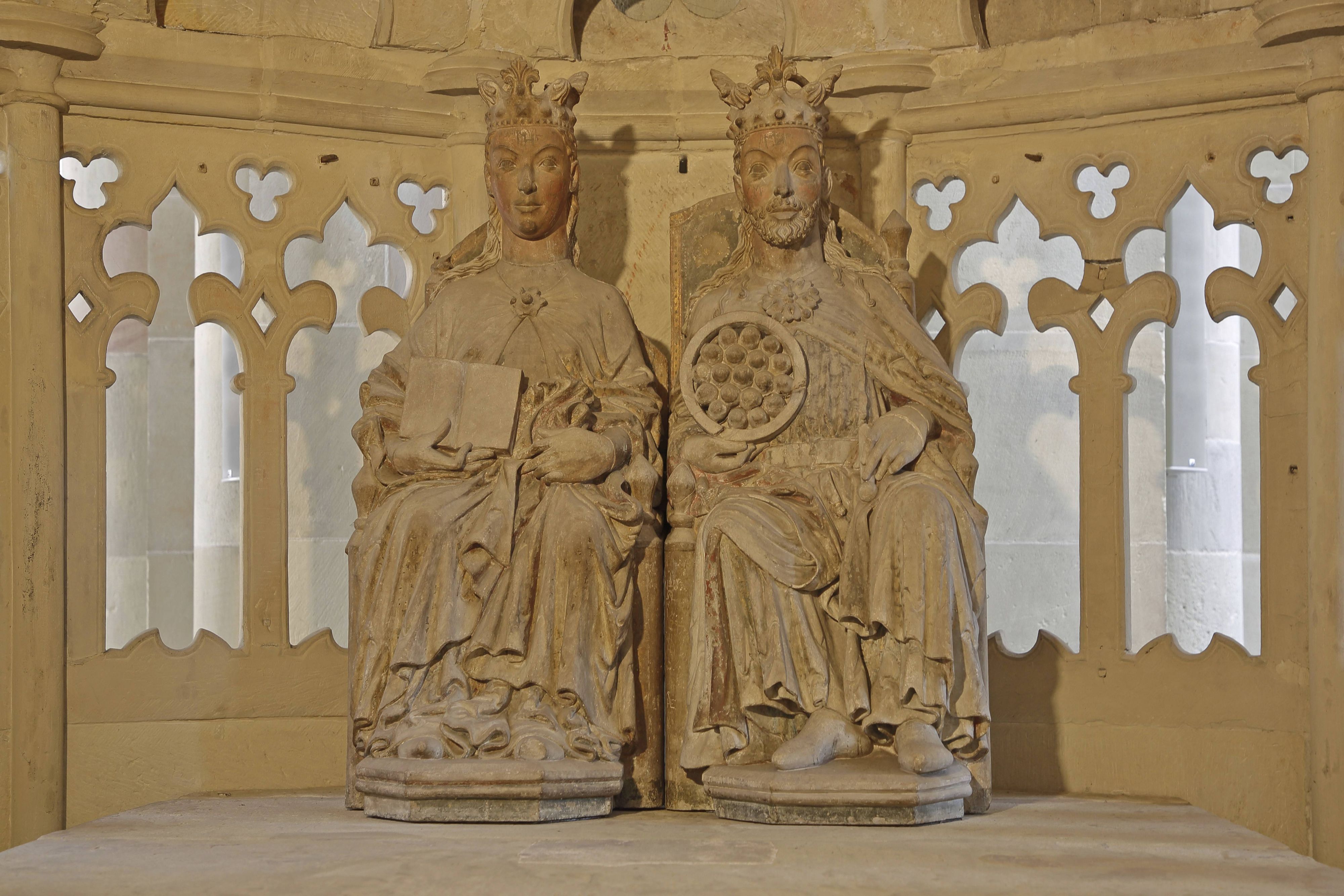 Herrscherpaar Otto der Große und Gemahlin Edgitha in Kapelle des Magdeburger Doms.