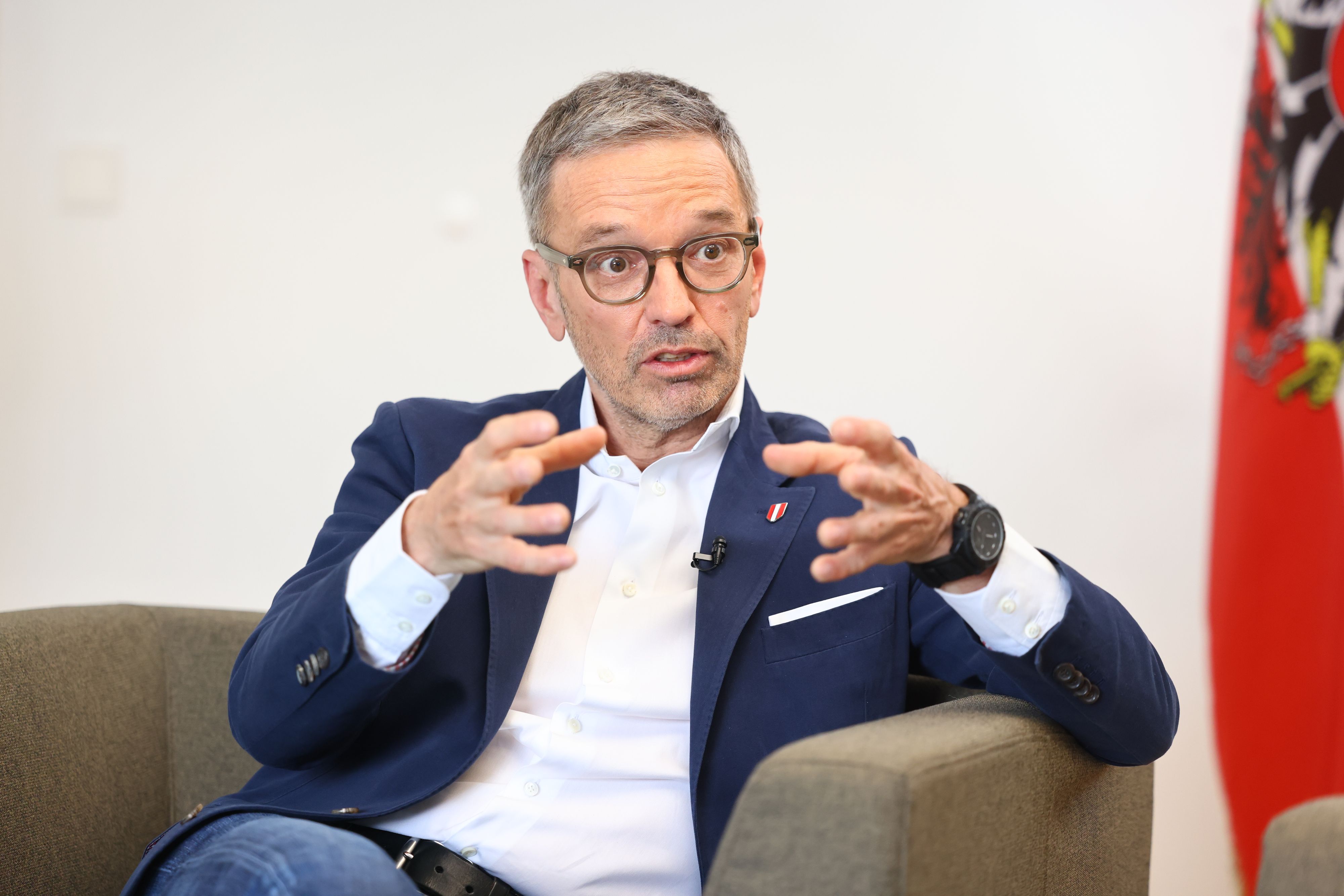 FPÖ-Chef Herbert Kickl spricht Klartext.