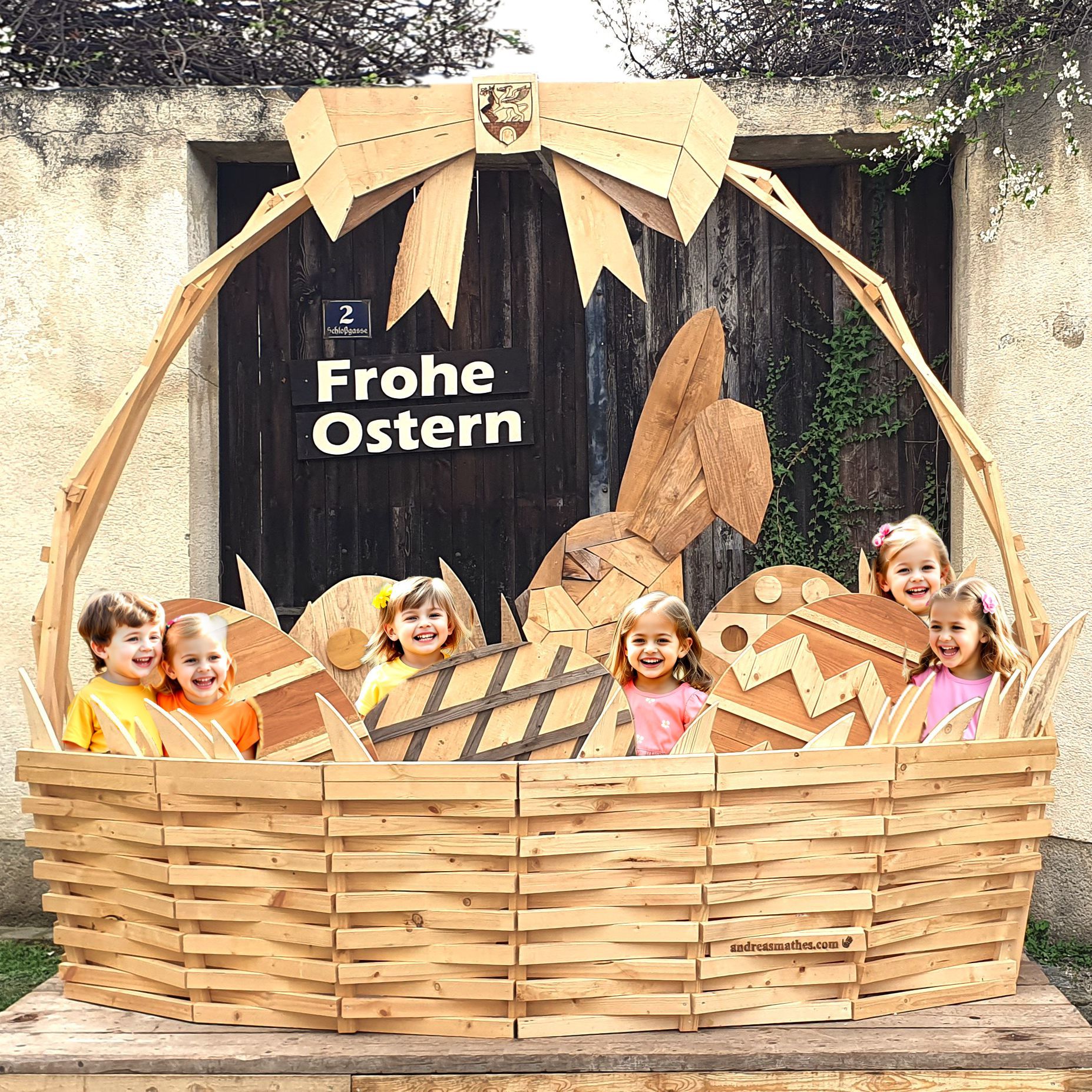 Österreichs wohl größter Osterkorb steht in Bisamberg