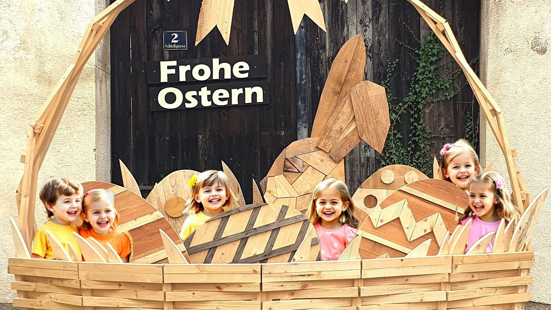 Österreichs wohl größter Osterkorb steht in Bisamberg