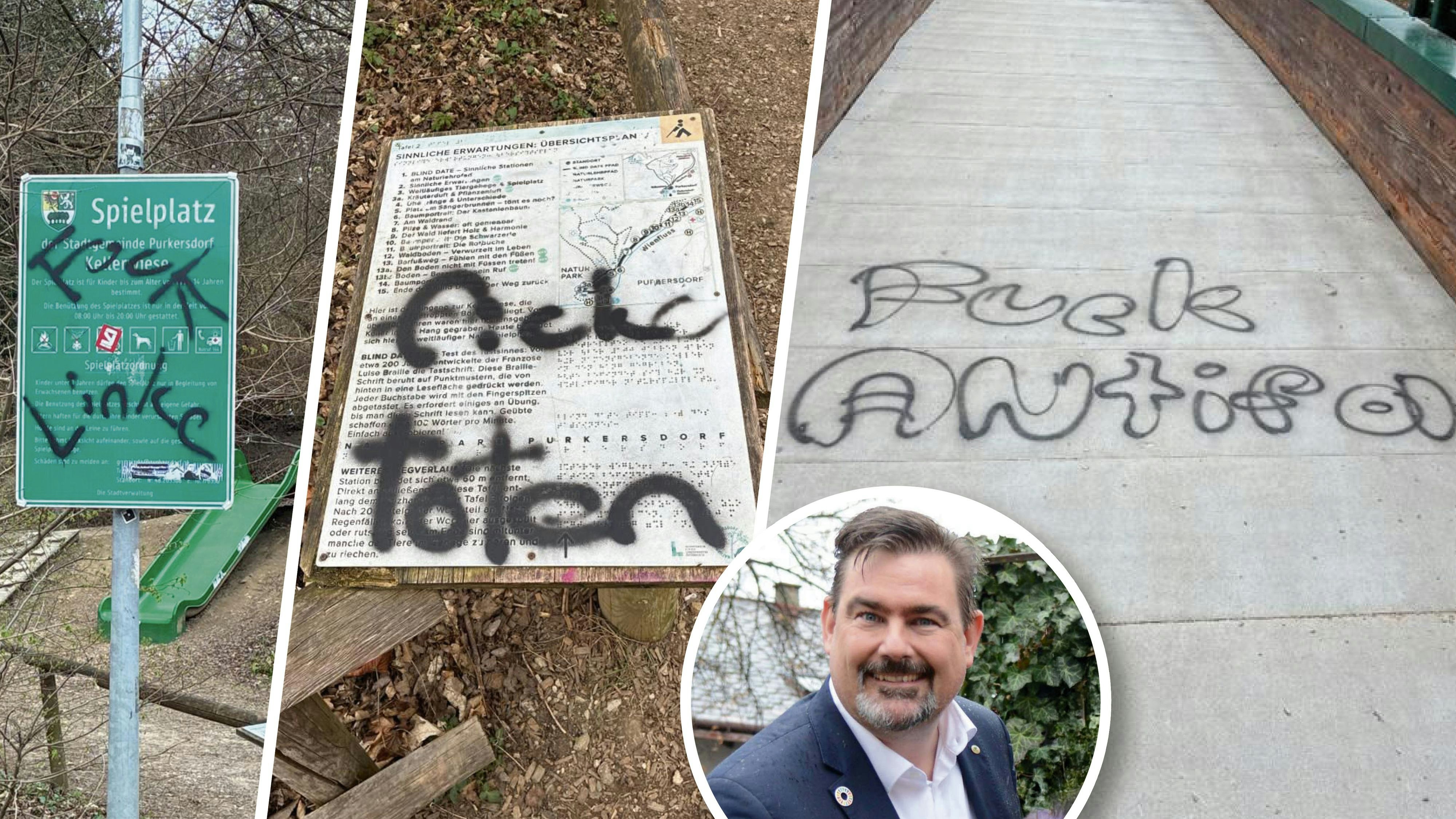 Bürgermeister Markus Berger ärgert sich über die Schmiererei.