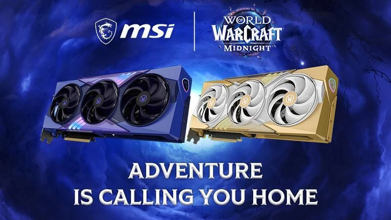 MSI und Blizzard Entertainment präsentieren die limitierte Nvidia GeForce RTX 5070 World of Warcraft: Midnight Special Edition.