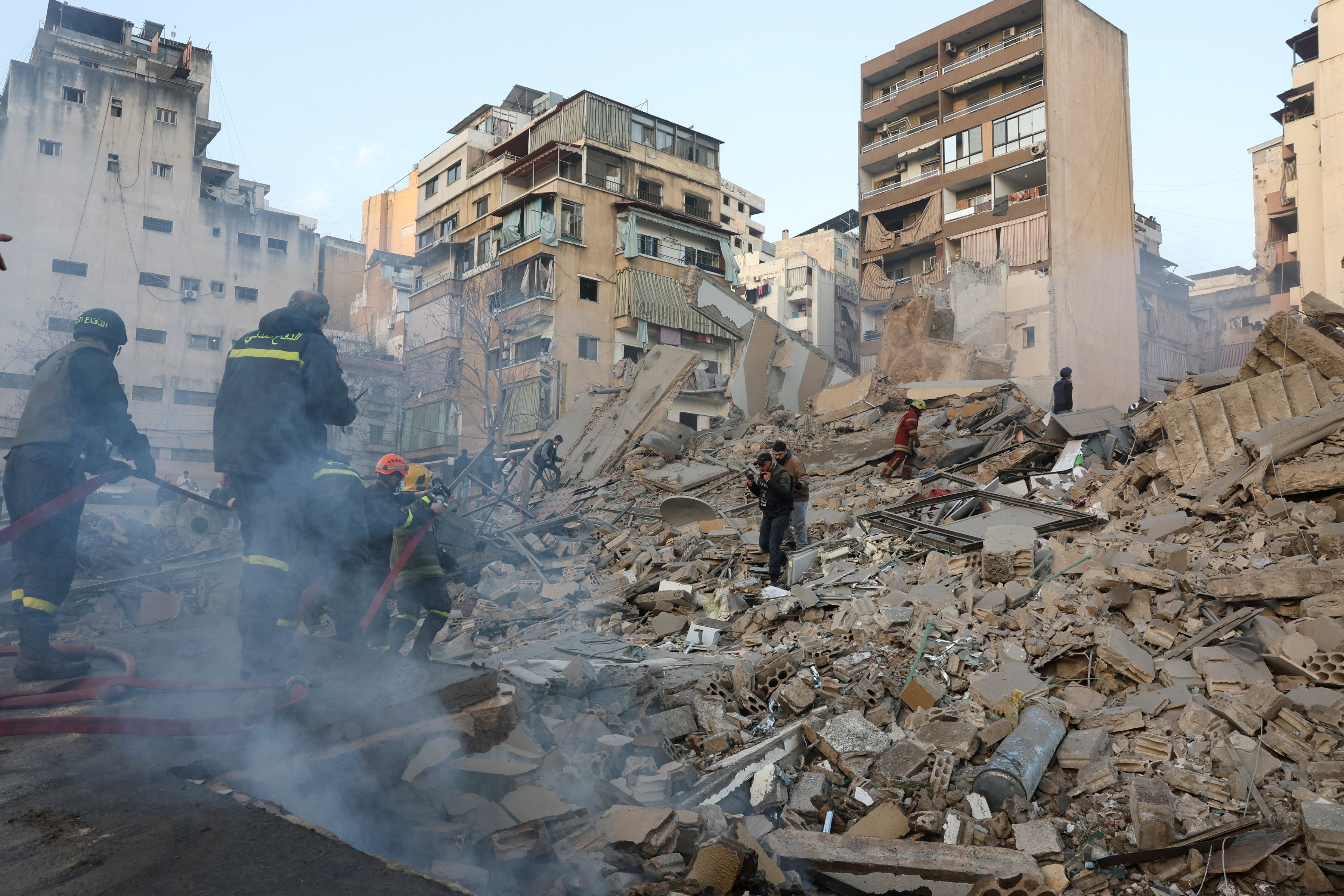 Bei israelischen Angriffen auf Beirut kamen sechs Personen ums Leben. 