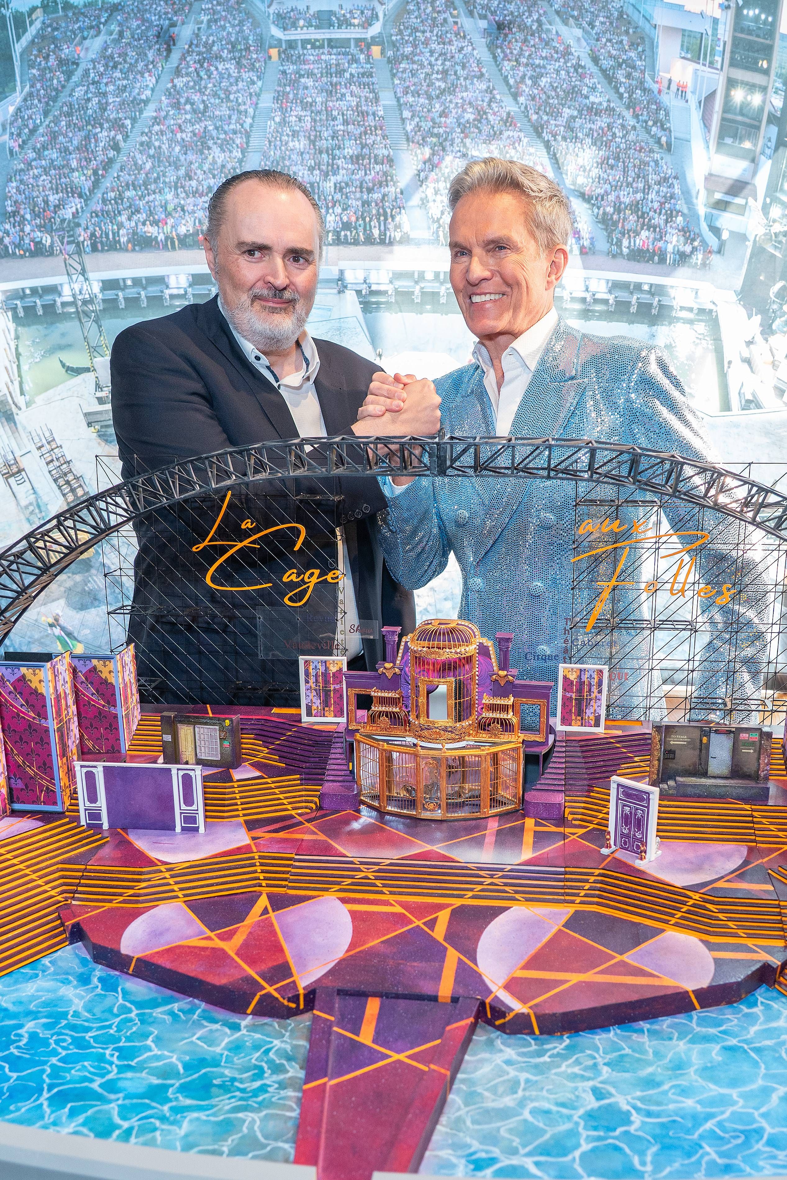 Hans Peter Doskozil und Alfons Haider (v.l.) erneuern ihre Zusammenarbeit bei den Seefestspielen Mörbisch für fünf Jahre. Burgenlands Landeshauptmann erfreute den Intendanten mit der Bestätigung im Rahmen der Pressekonferenz zu 