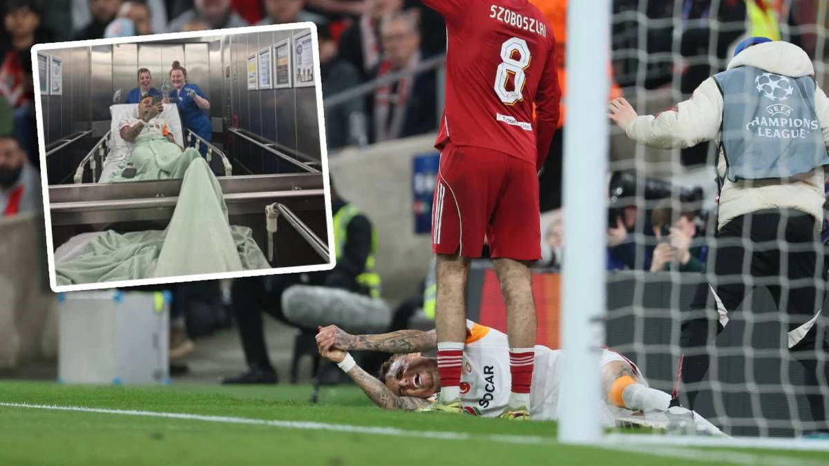 Noa Lang zog sich am Mittwochabend eine üble Blut-Wunde zu, meldete sich nun aus dem Krankenhaus. 