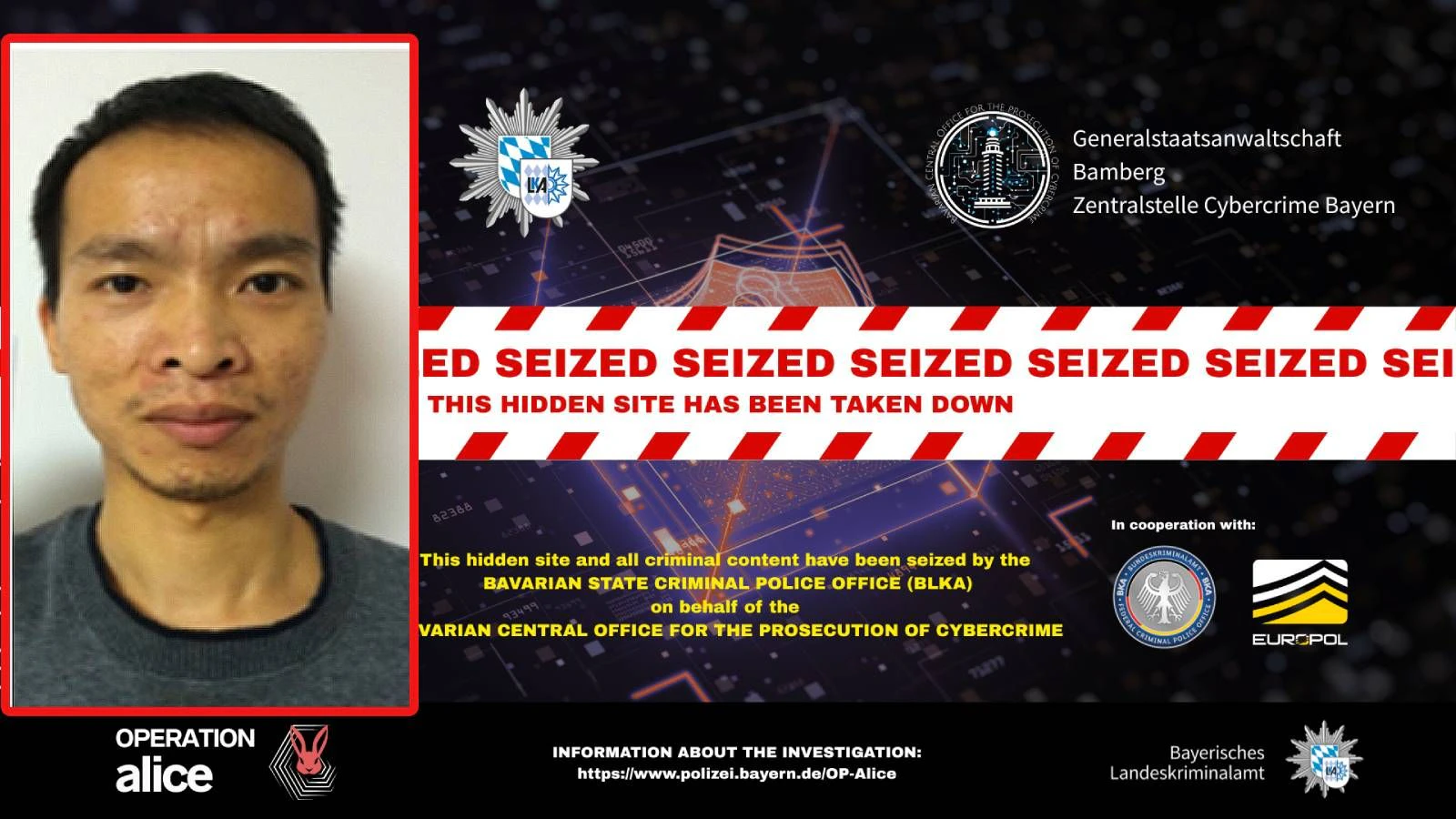 Nach dem Tatverdächtigen aus China wird international gefahndet.