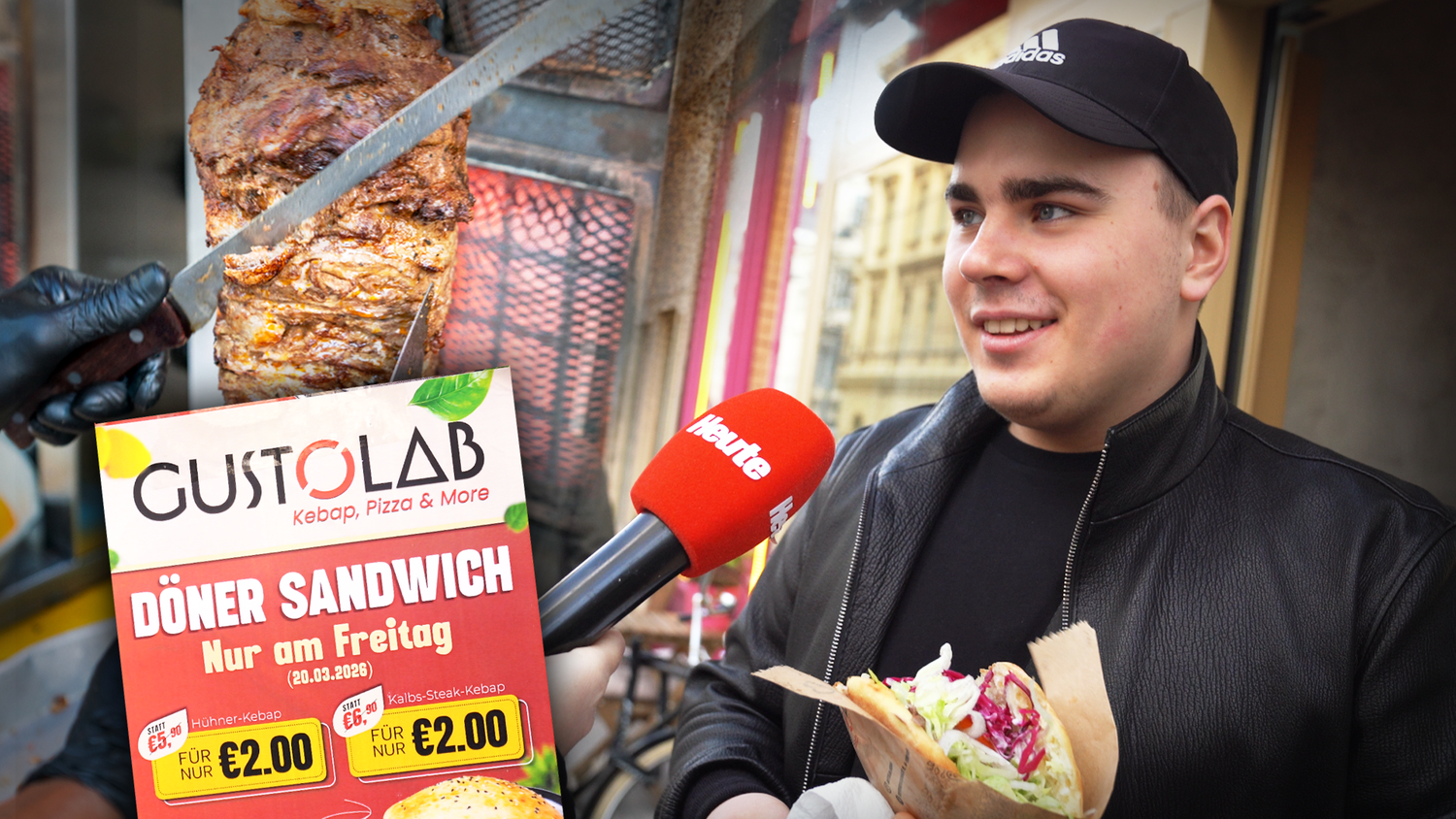 Das schmeckt sehr gut – Jehor freut sich über das Schnäppchen