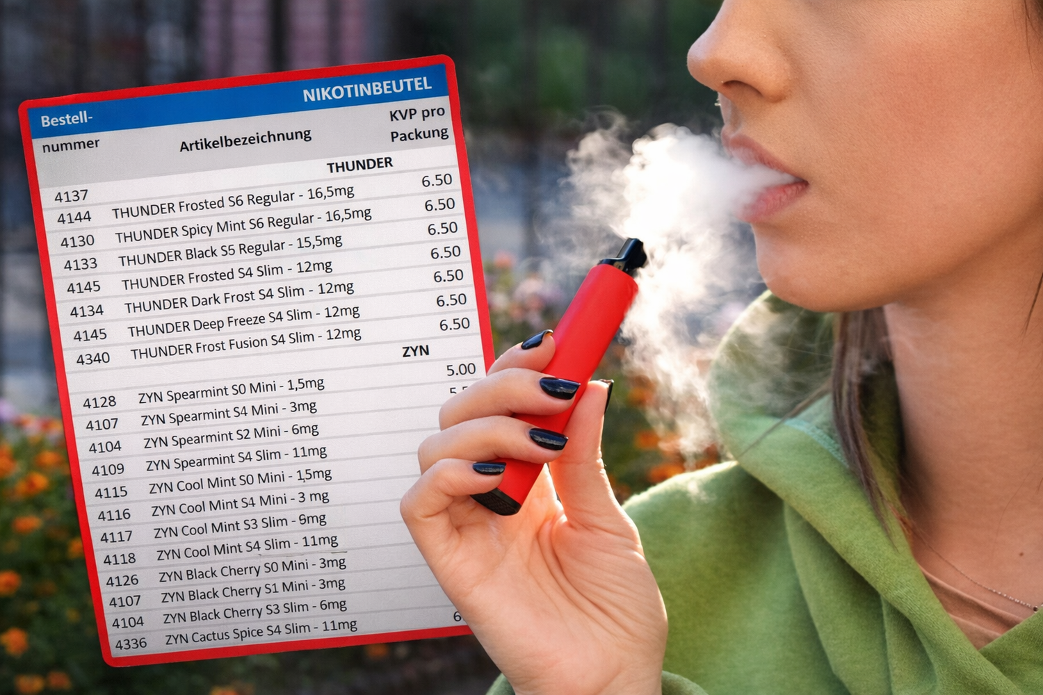 E-Zigaretten und Pouches werden ab 1. April teurer.