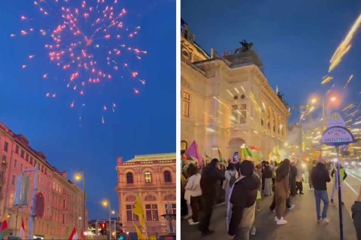 Am Freitagabend sorgte ein spontanes Feuerwerk vor der Oper für Schrecken.