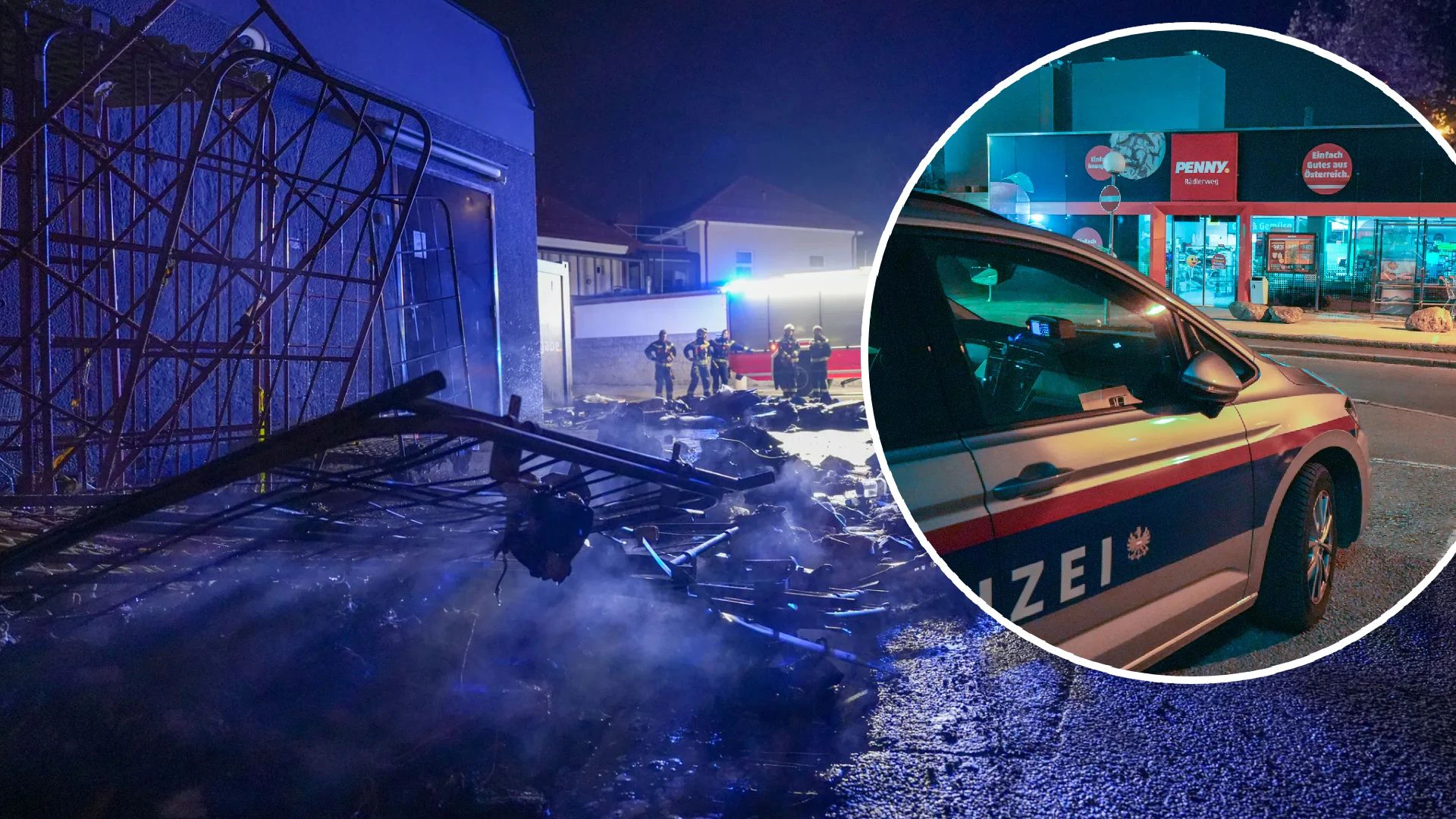 Die Polizei geht von Brandstiftung aus.